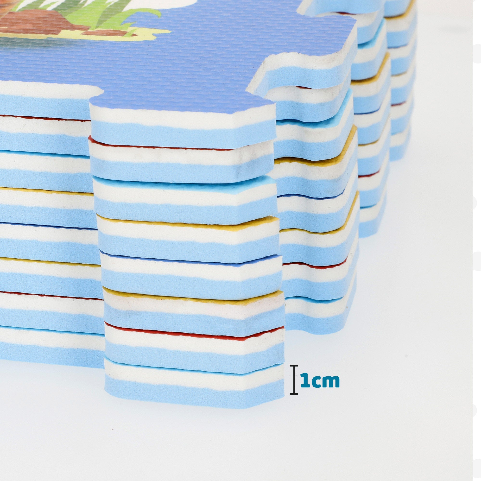 Tapete Puzzle C'Baby com Animais da Selva para Bebé, 8 Peças, Espuma EVA