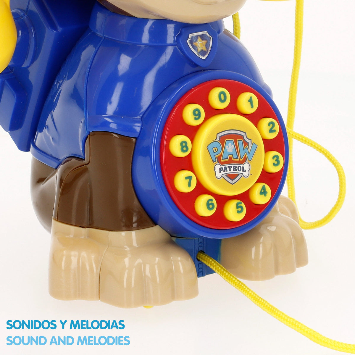 Telefone de brinquedo interativo da Patrulha Pata com sons e melodias
