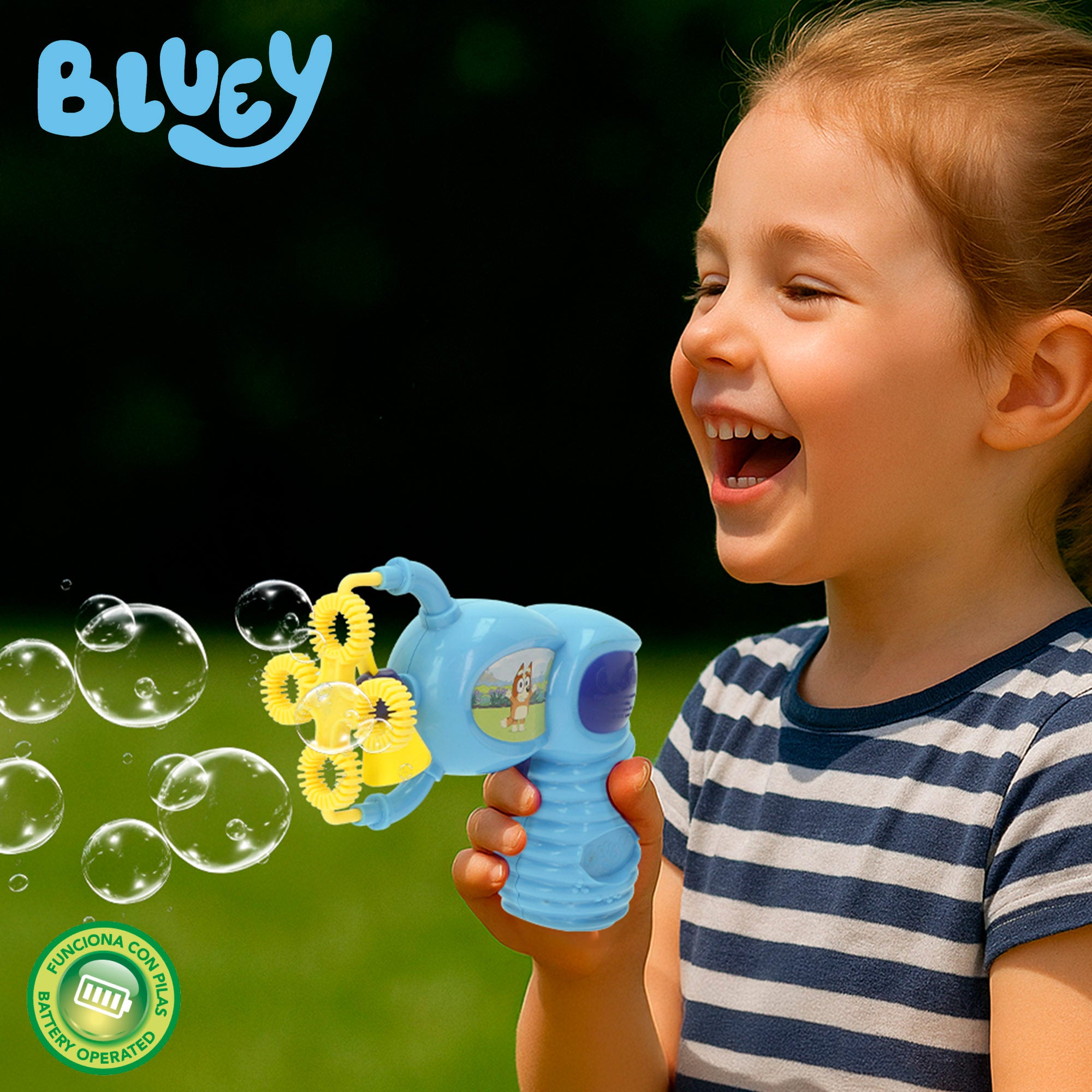 Pistola de Bolhas Elétrica Bluey 50ml