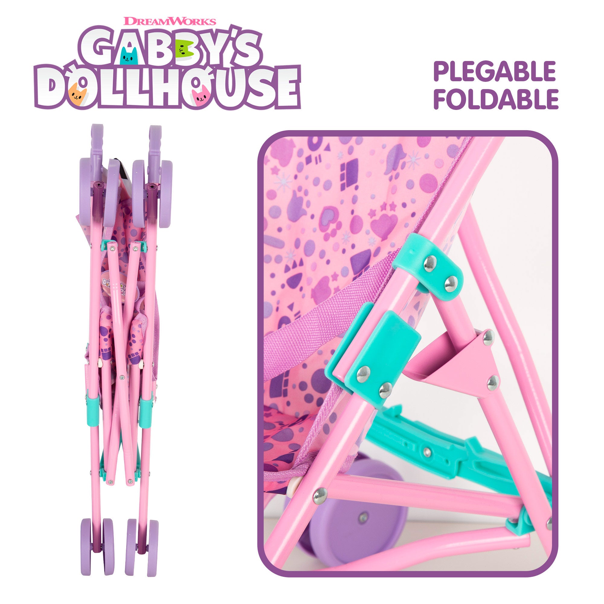 Carrinho de bonecas Gabby's Dollhouse, 53 cm