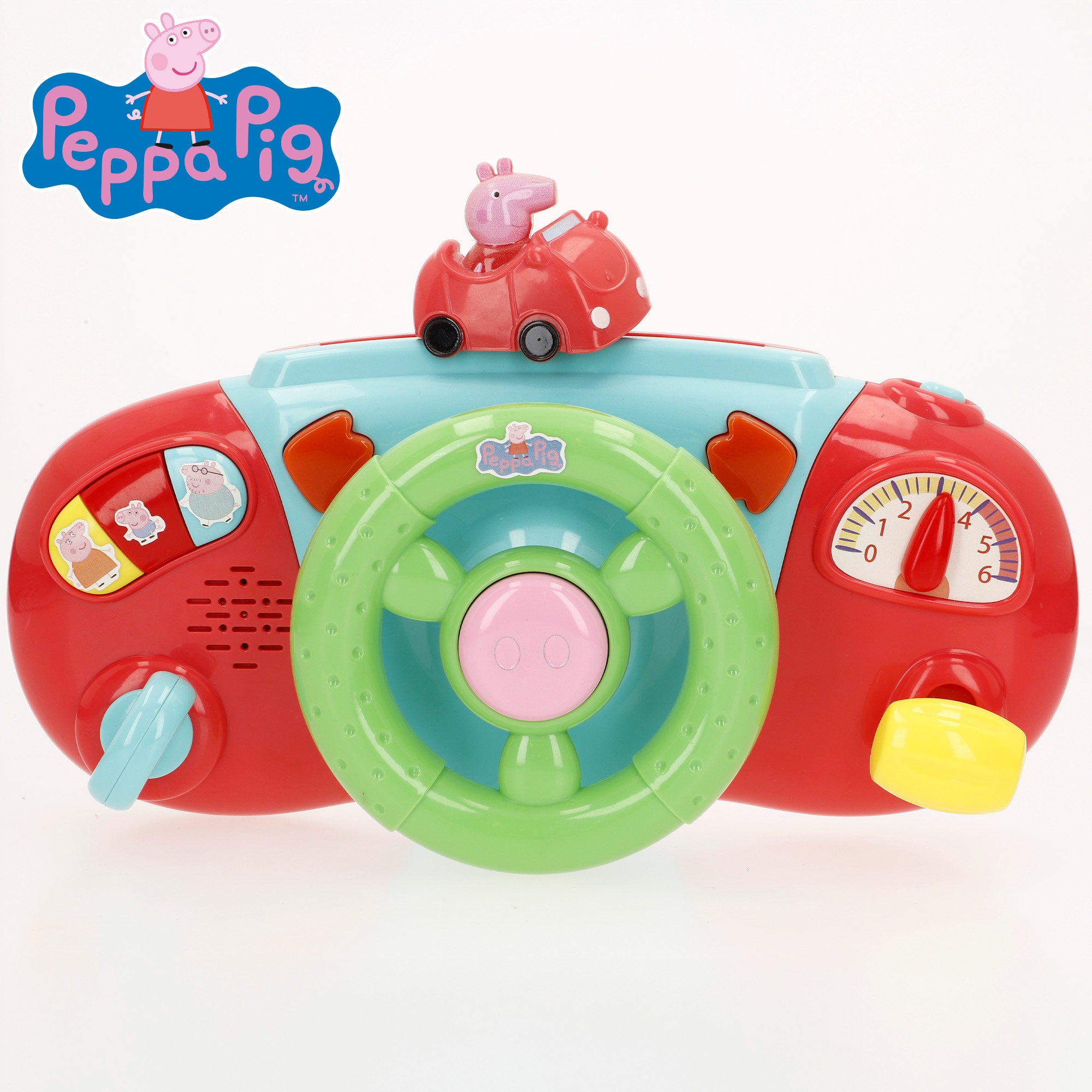 Volante Peppa Pig para carrinho de bebé com atividades