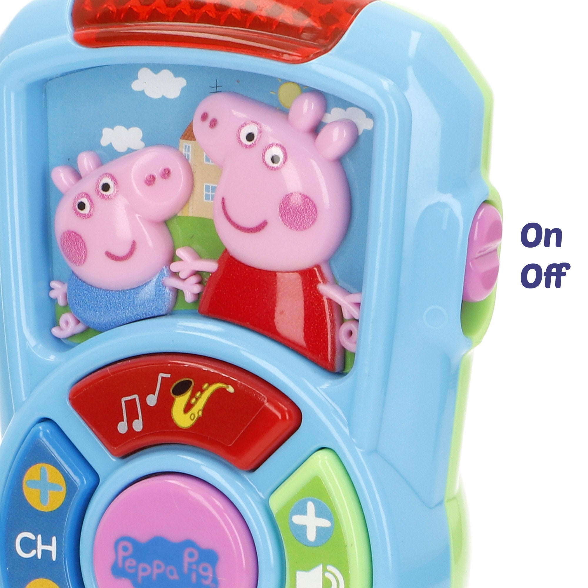 Conjunto de comando interativo para bebé da Peppa Pig com luz e som.