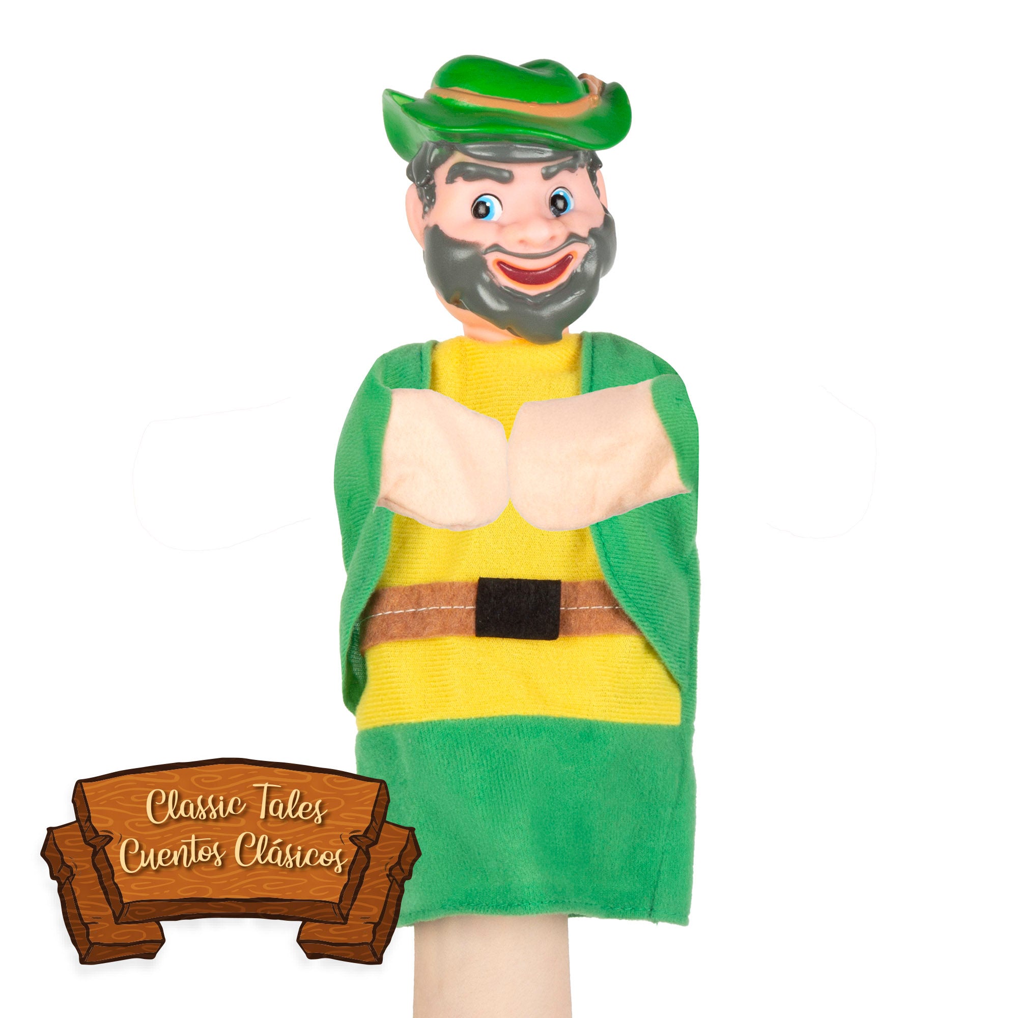 Conjunto de fantoches da Capuchinho Vermelho de 25 cm da Cucu Show
