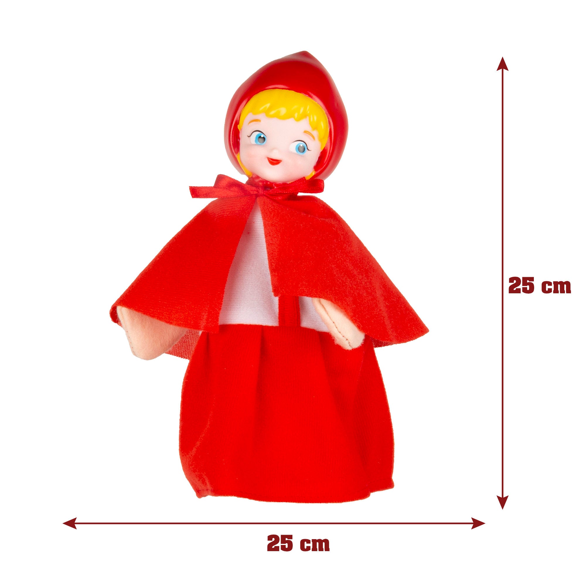 Conjunto de fantoches da Capuchinho Vermelho de 25 cm da Cucu Show