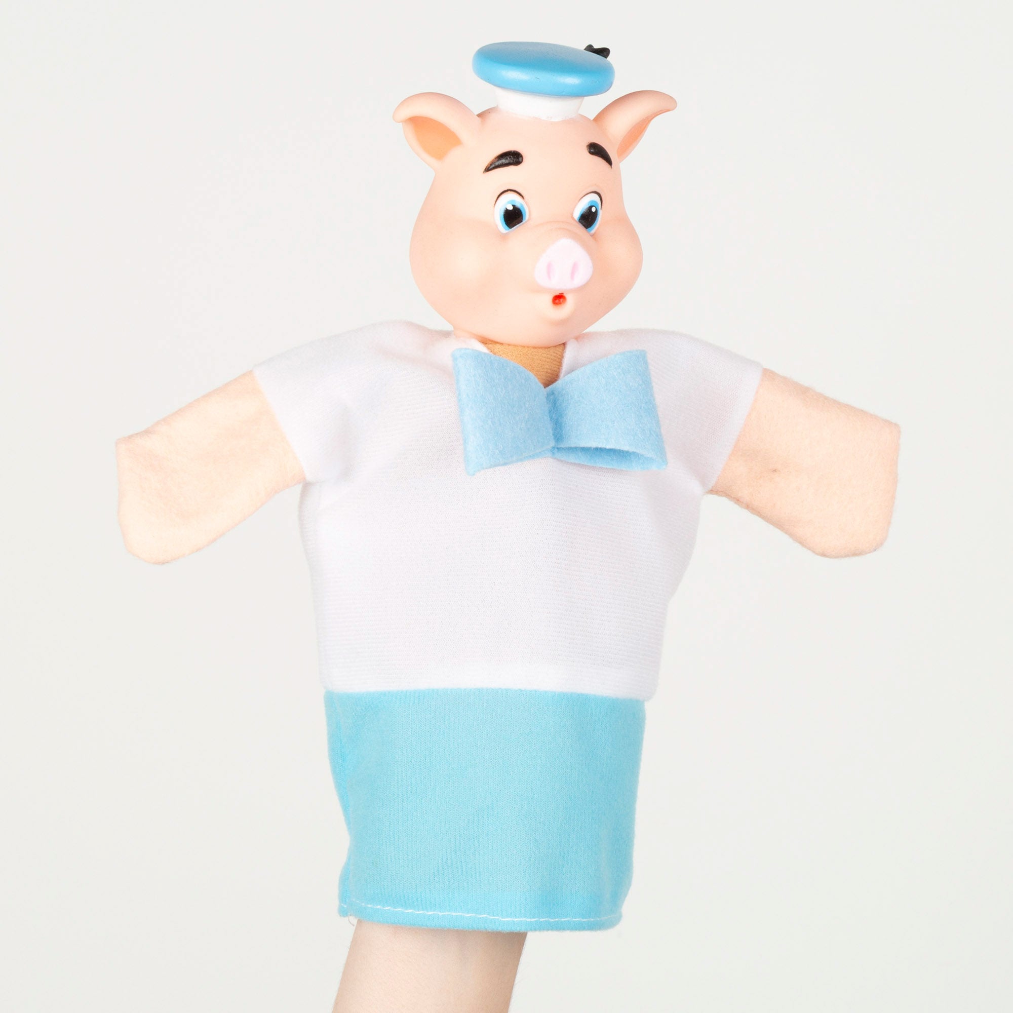 Conjunto Teatro de Fantoches Os Três Porquinhos 25cm Cucu Show