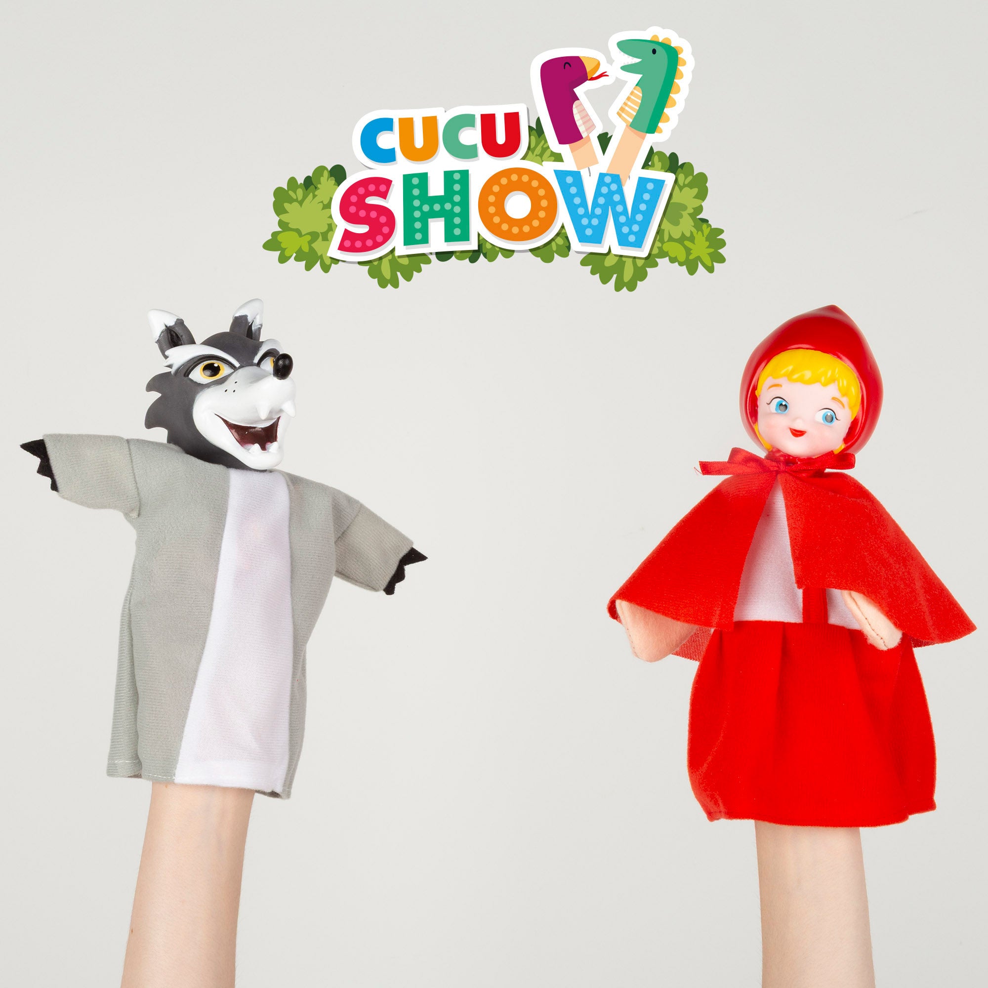 Conjunto Teatro de Fantoches da Capuchinho Vermelho 25cm Cucu Show
