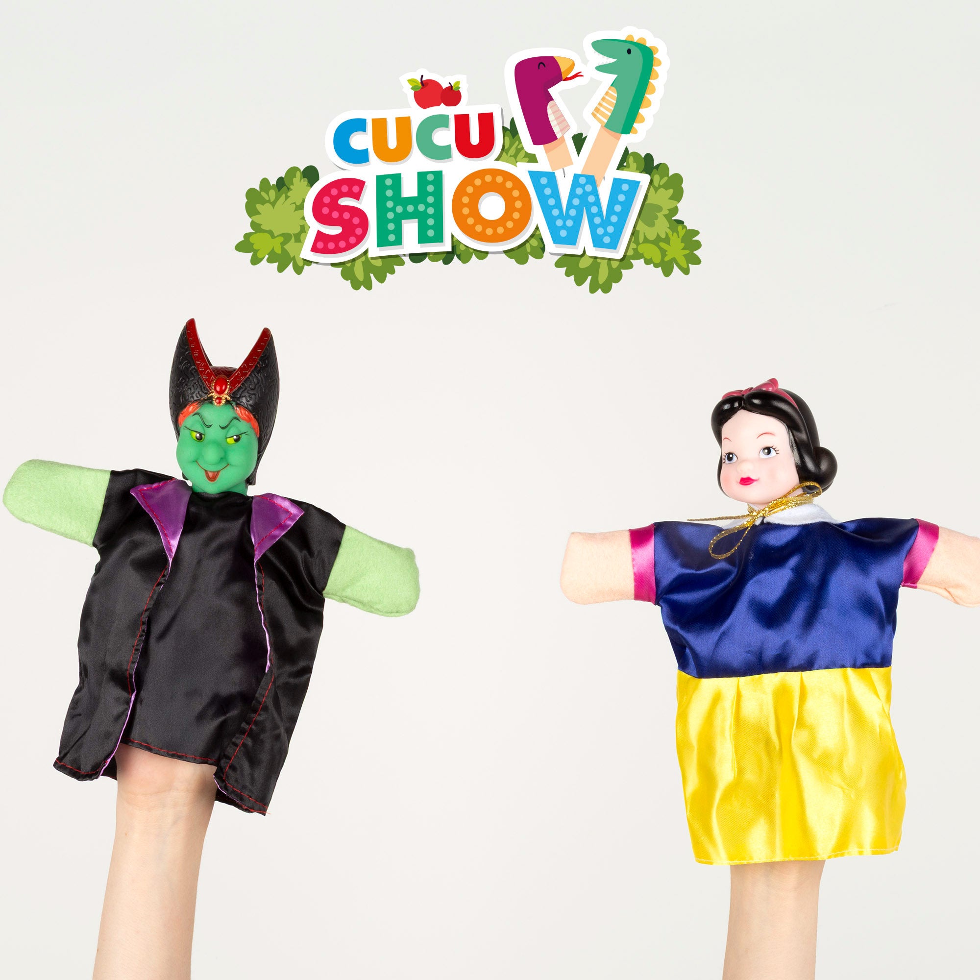 Conjunto Teatro de Marionetas Branca de Neve 25cm Cucu Show