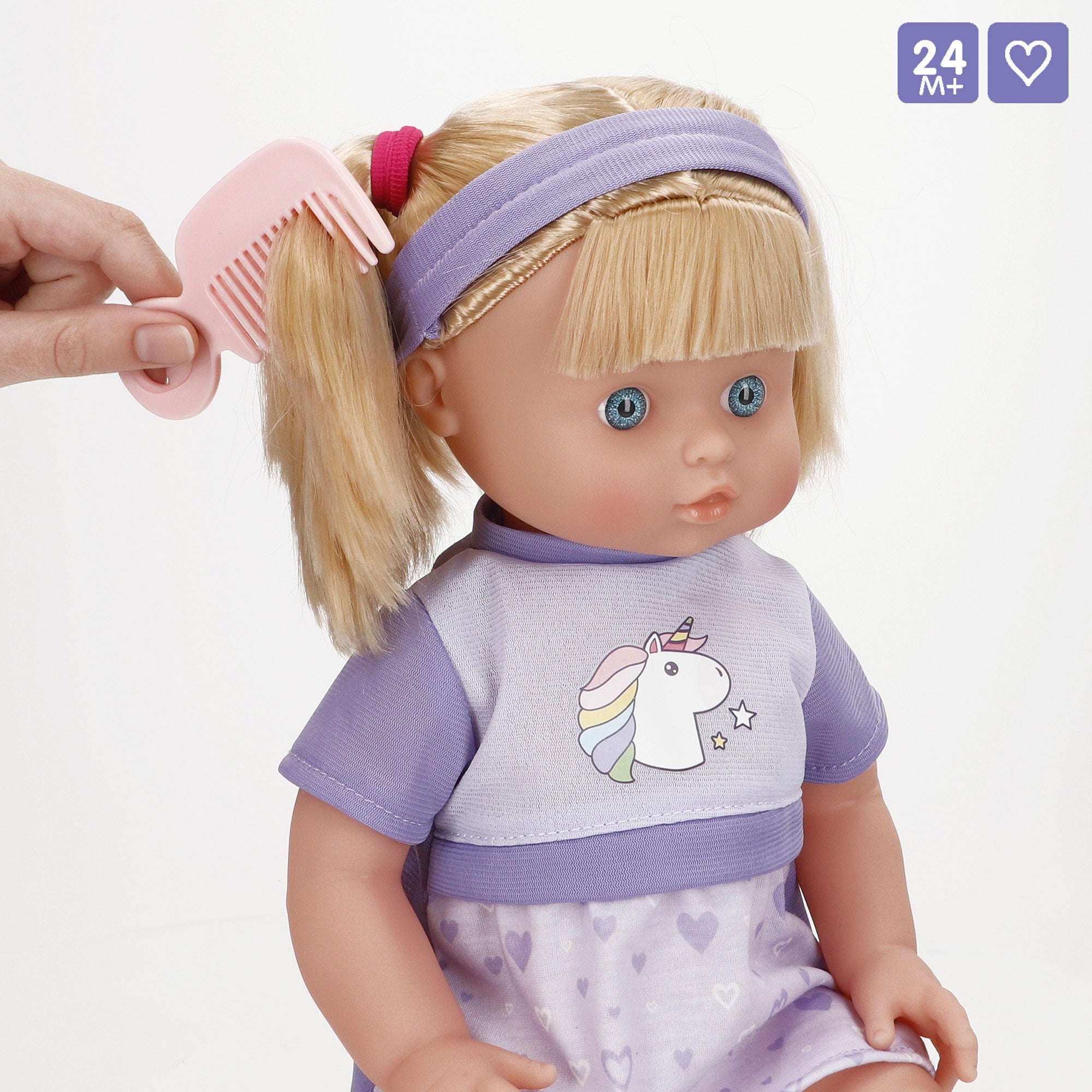 Conjunto de bonecas Colorbaby (menina com 41 cm e bebé com 32 cm) com acessórios.