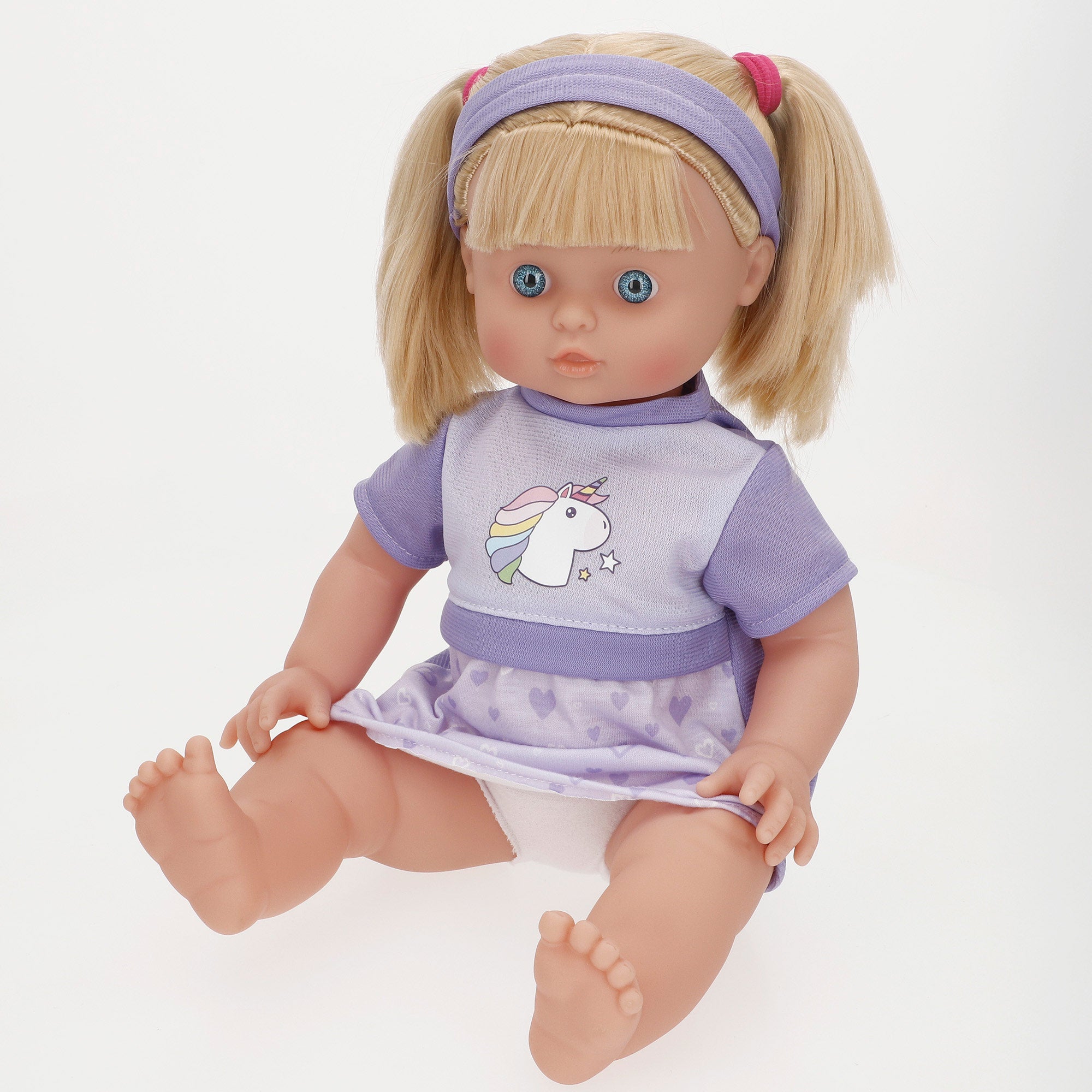 Conjunto de bonecas Colorbaby (menina com 41 cm e bebé com 32 cm) com acessórios.
