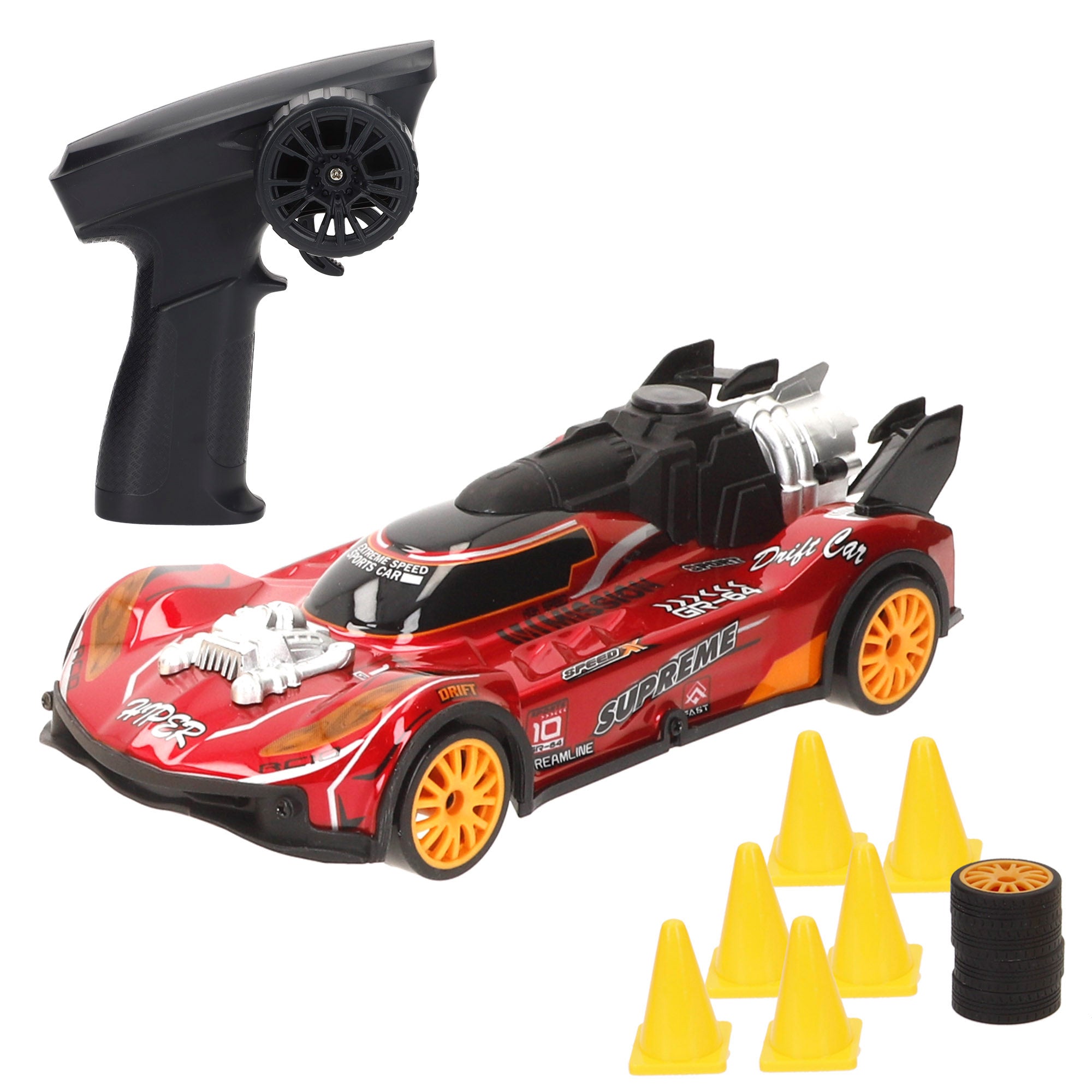 Veículo controlado Xtreme Drift com obstáculos e acessórios 1:18 Speed&amp; Go