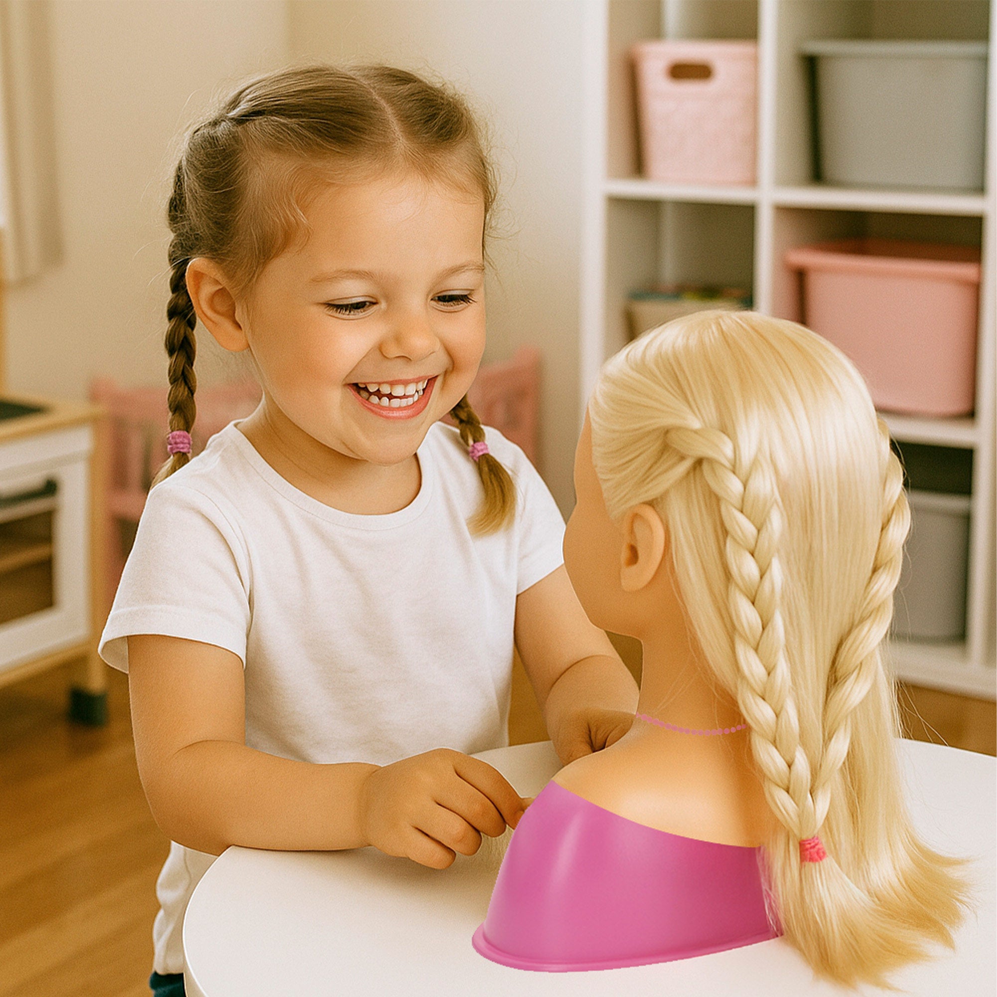 Cabeça de boneca Dreameez Styling Head com acessórios