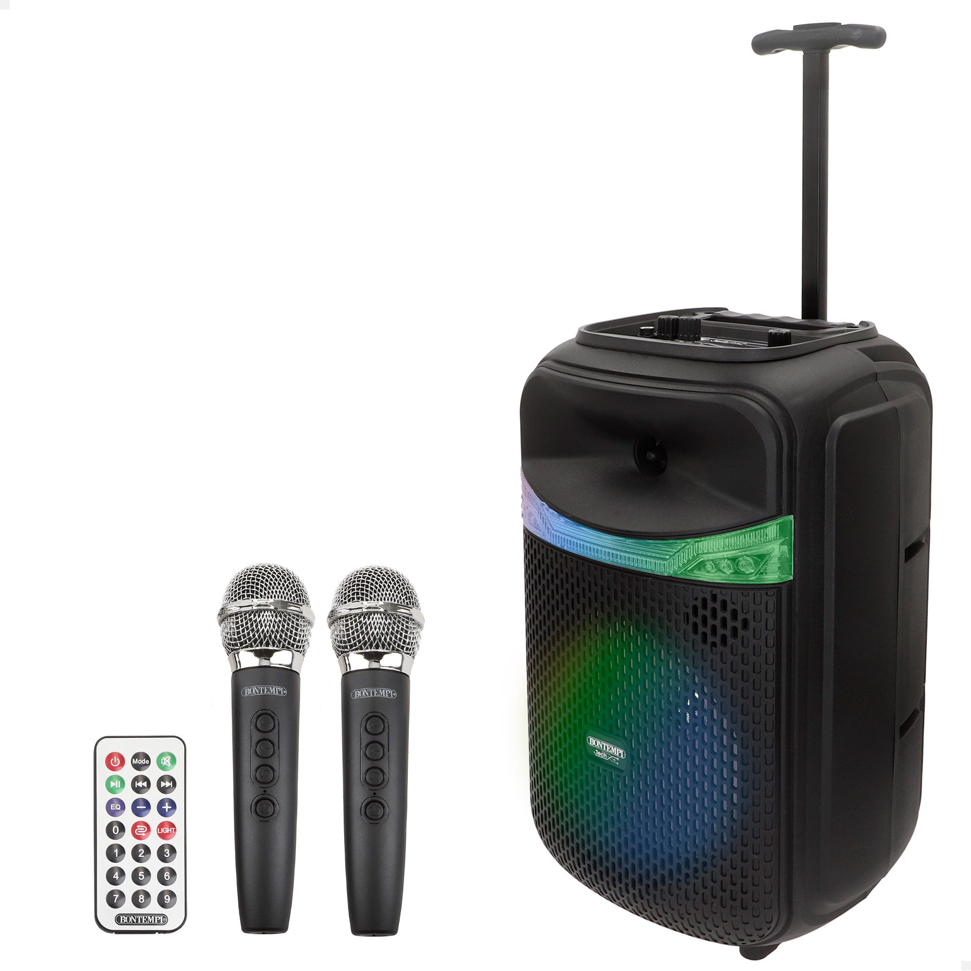 Estojo para coluna sem fios e 2 microfones Bontempi