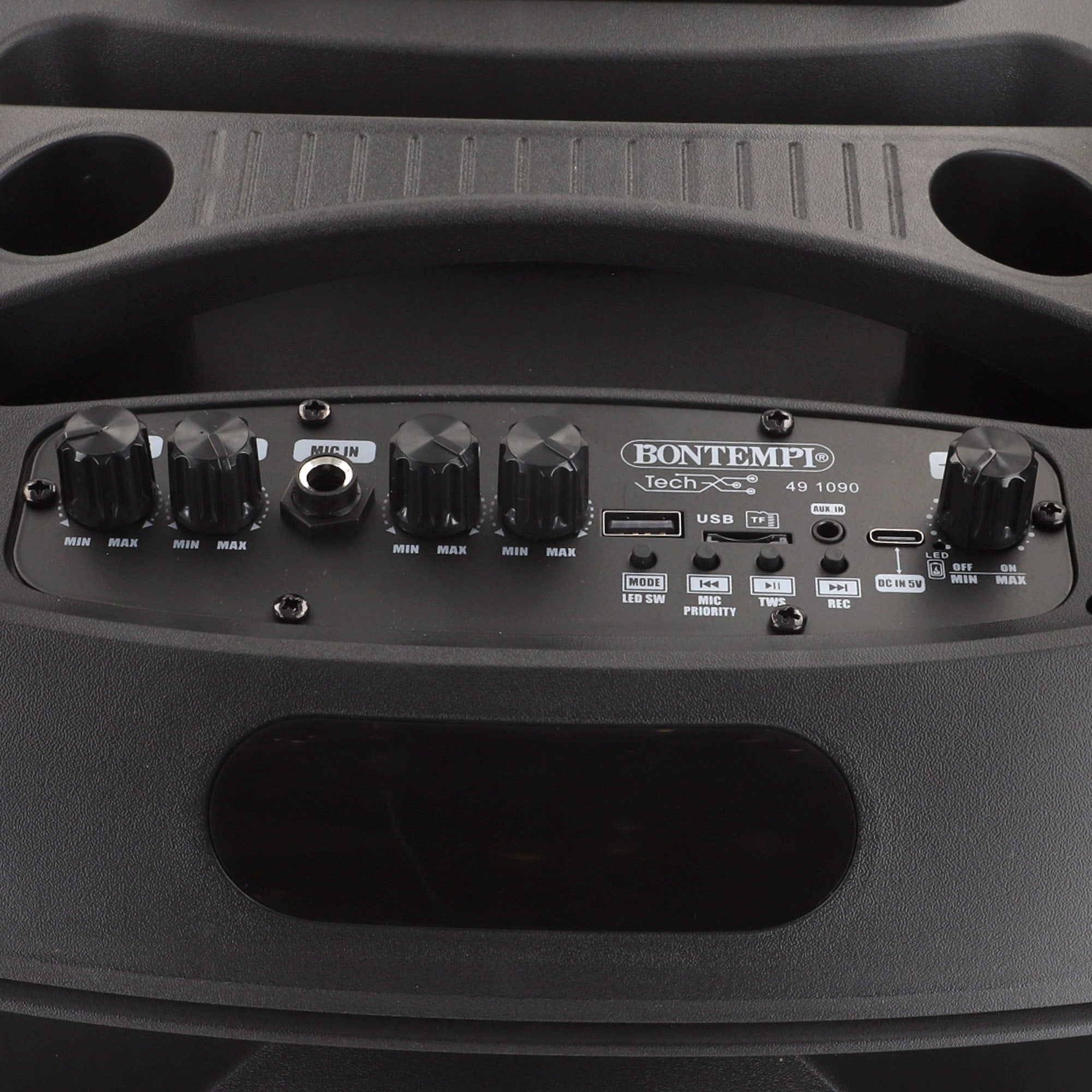 Estojo para coluna sem fios e 2 microfones 30x25x53 cm Bontempi