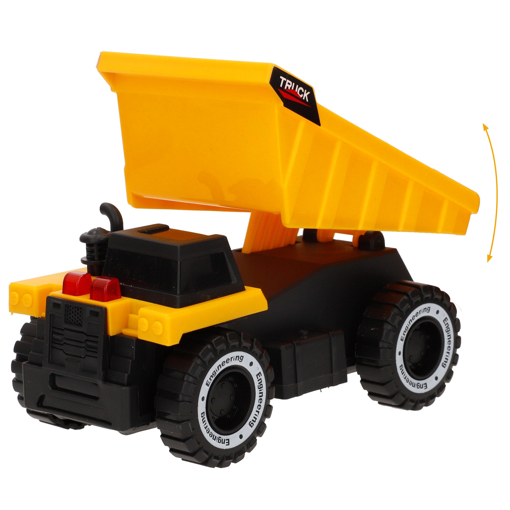 Camião de transporte com luz e som 1:14 + 2 veículos de construção Speed&amp; Go