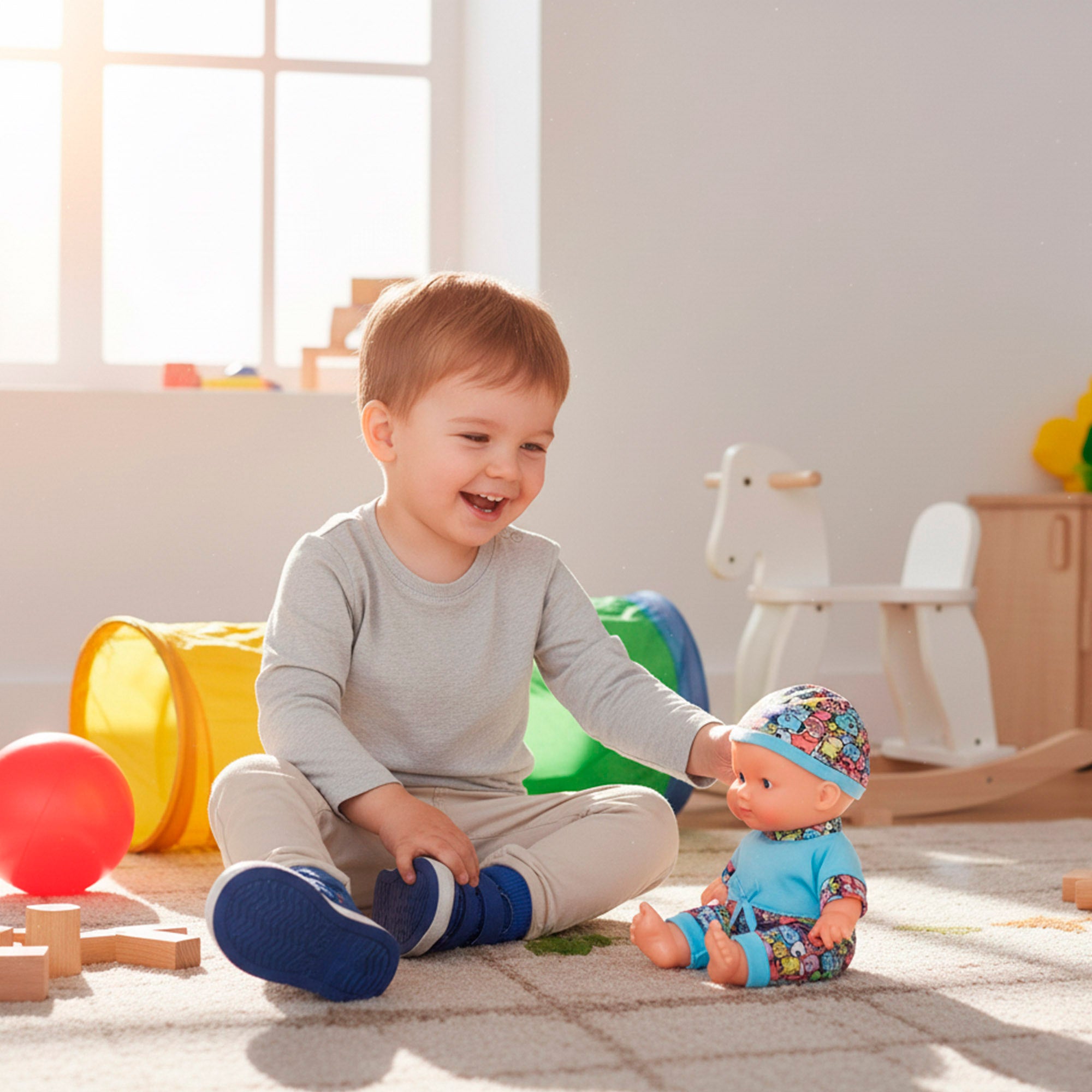 Conjunto de 3 bonecas bebés de 20 cm com roupa Colorbaby's