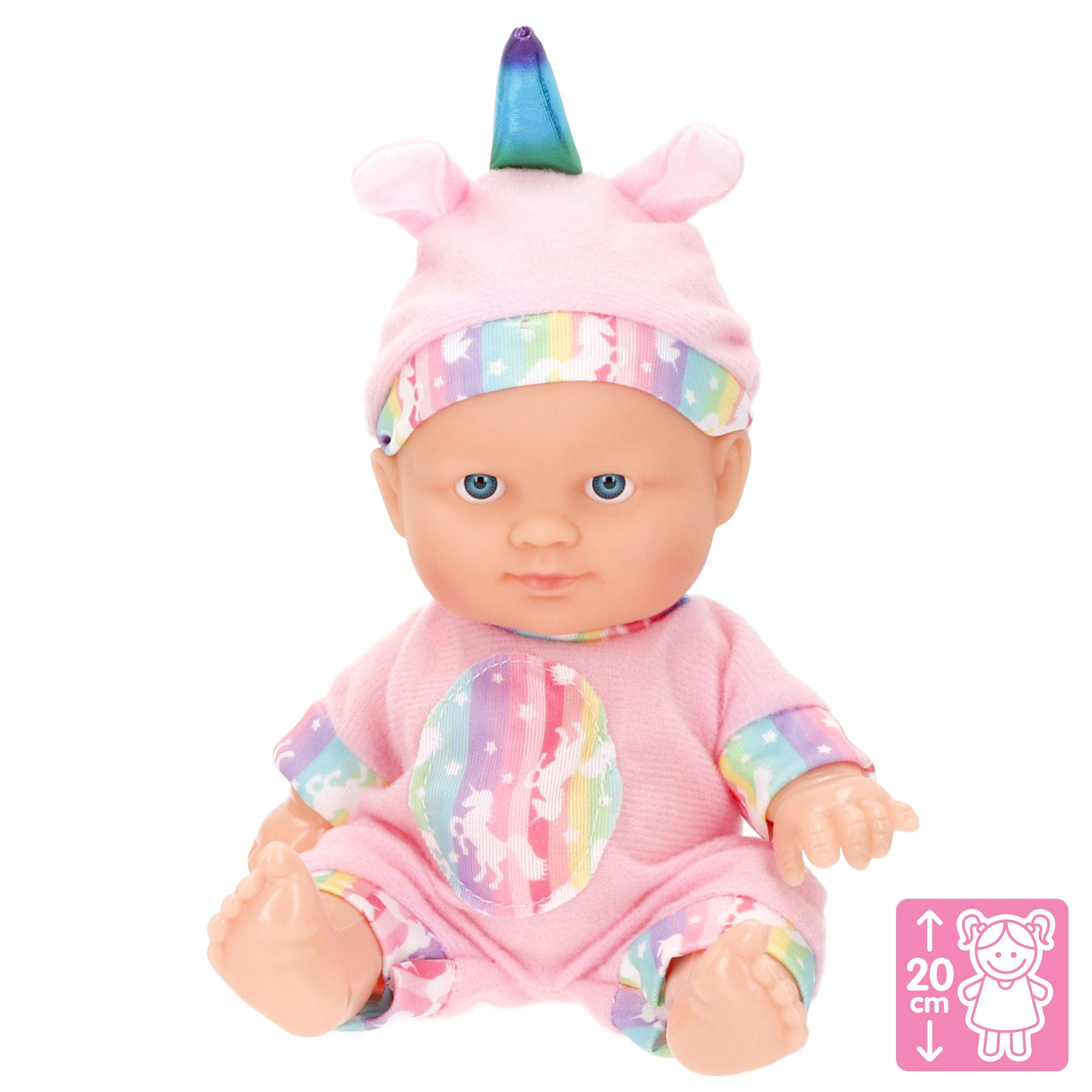 Conjunto de 3 bonecas bebés de 20 cm com roupa Colorbaby's