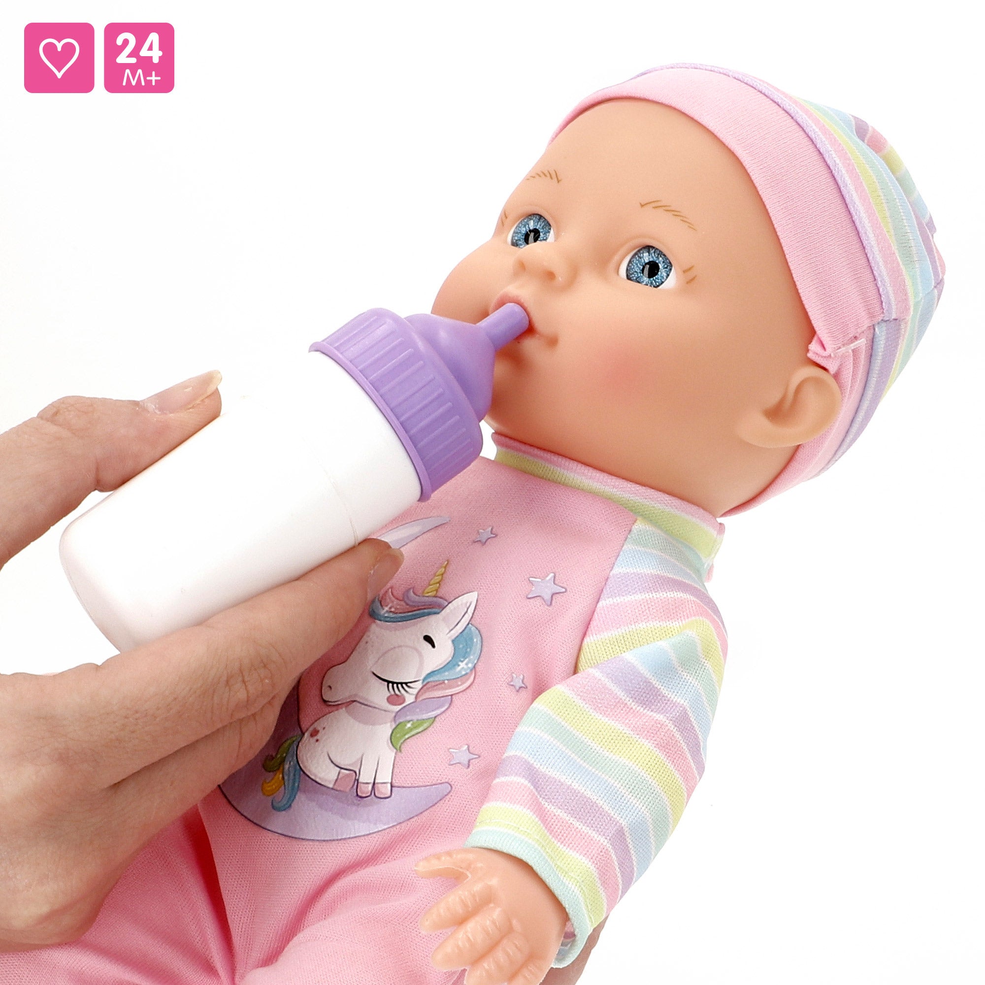 Boneca bebé de 30 cm com cadeirão e acessórios da Colorbaby's