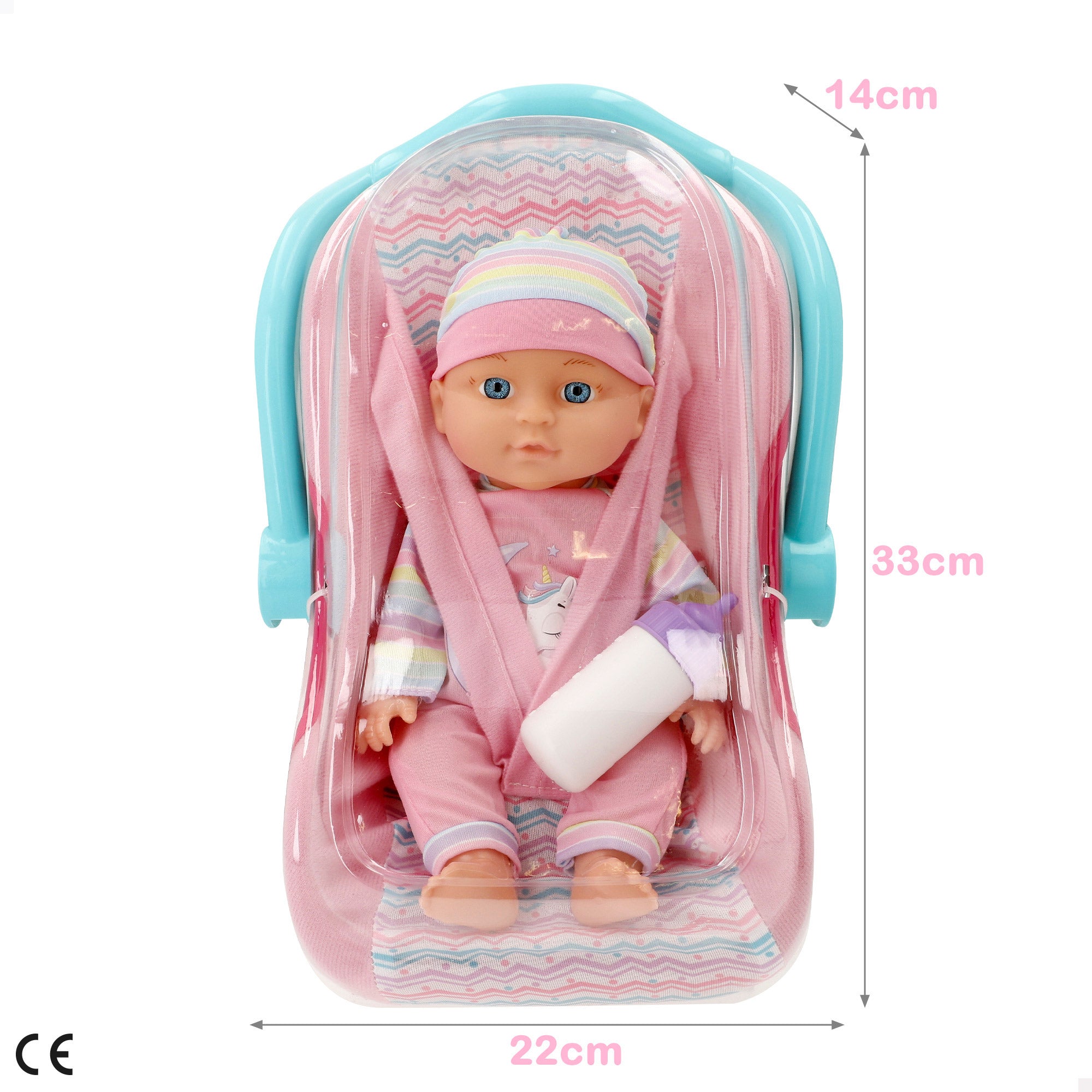 Boneca bebé de 30 cm com cadeirão e acessórios da Colorbaby's