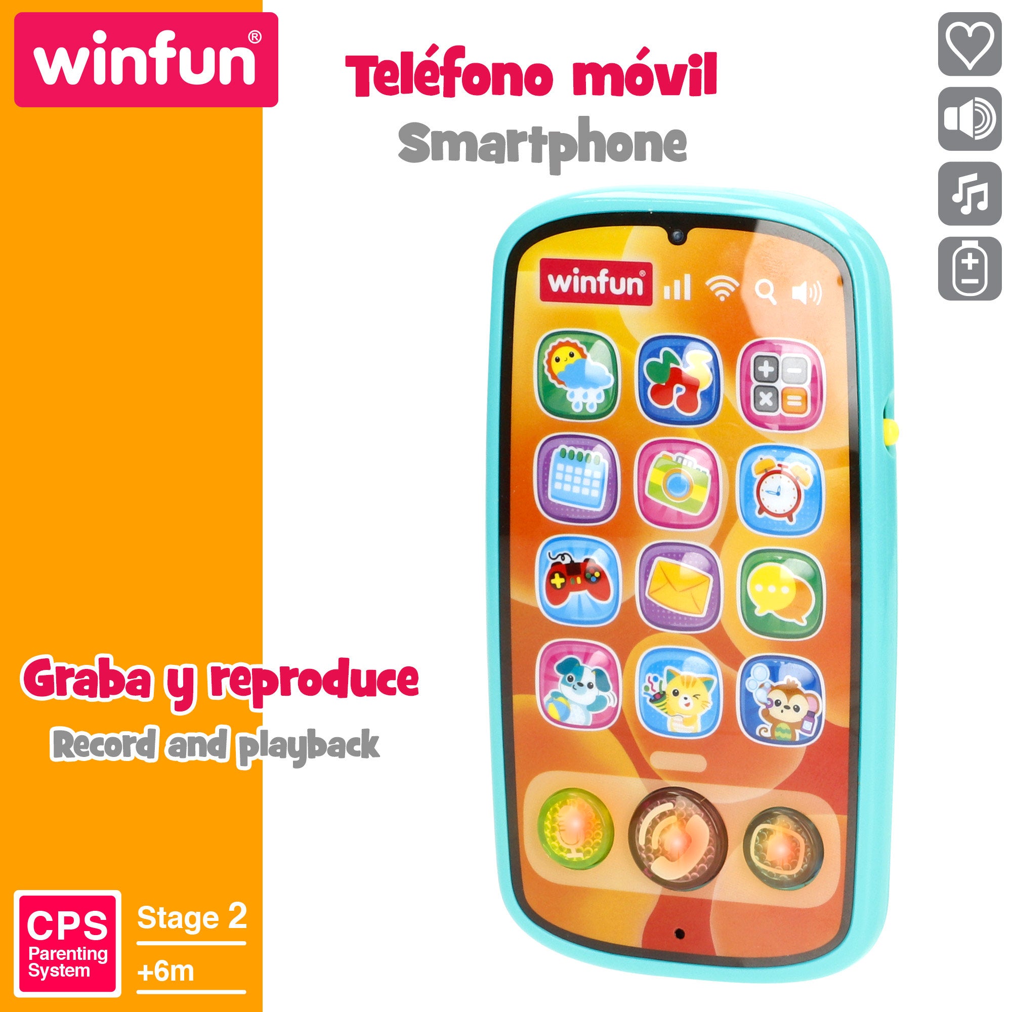 Telemóvel infantil Winfun com luz e som