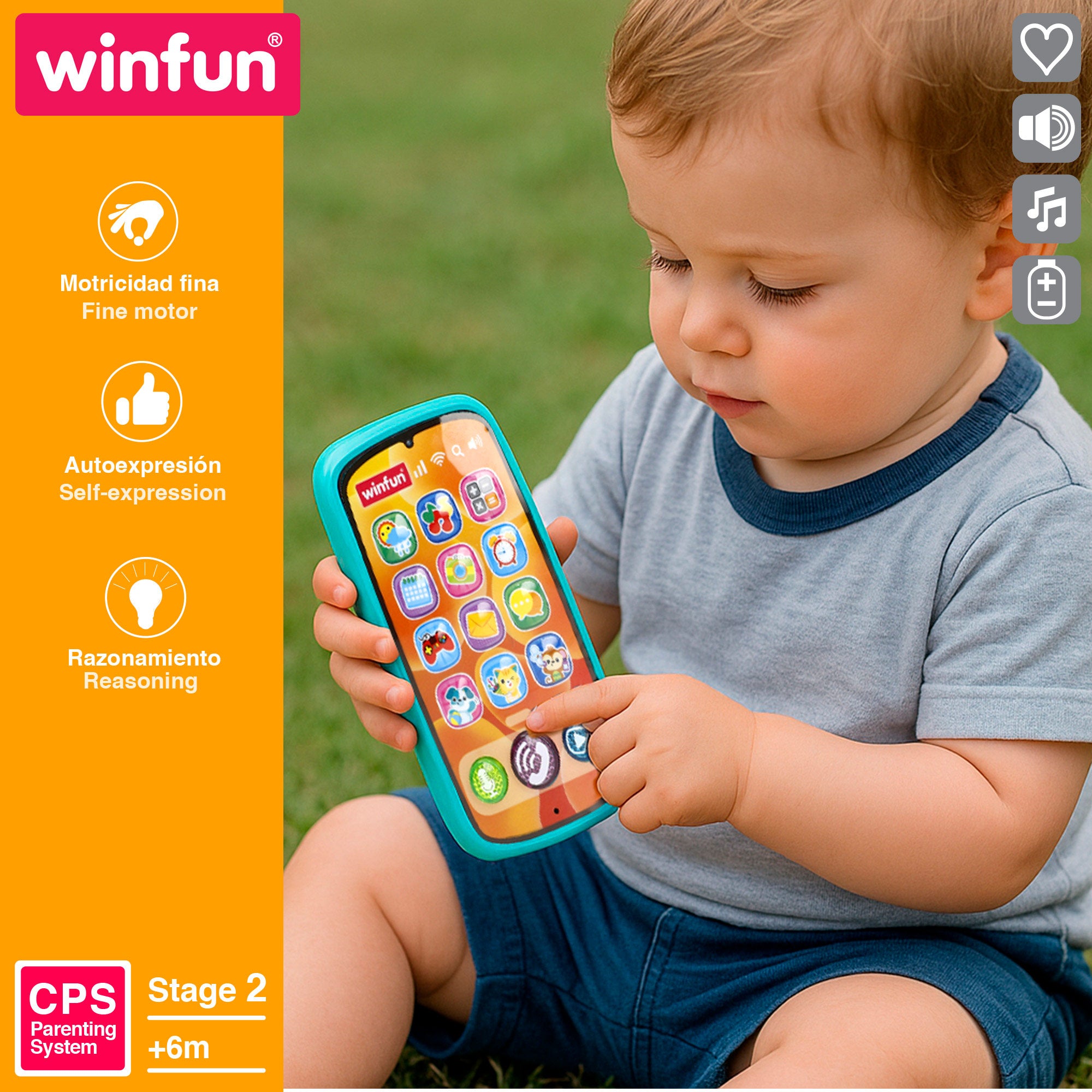 Telemóvel infantil Winfun com luz e som