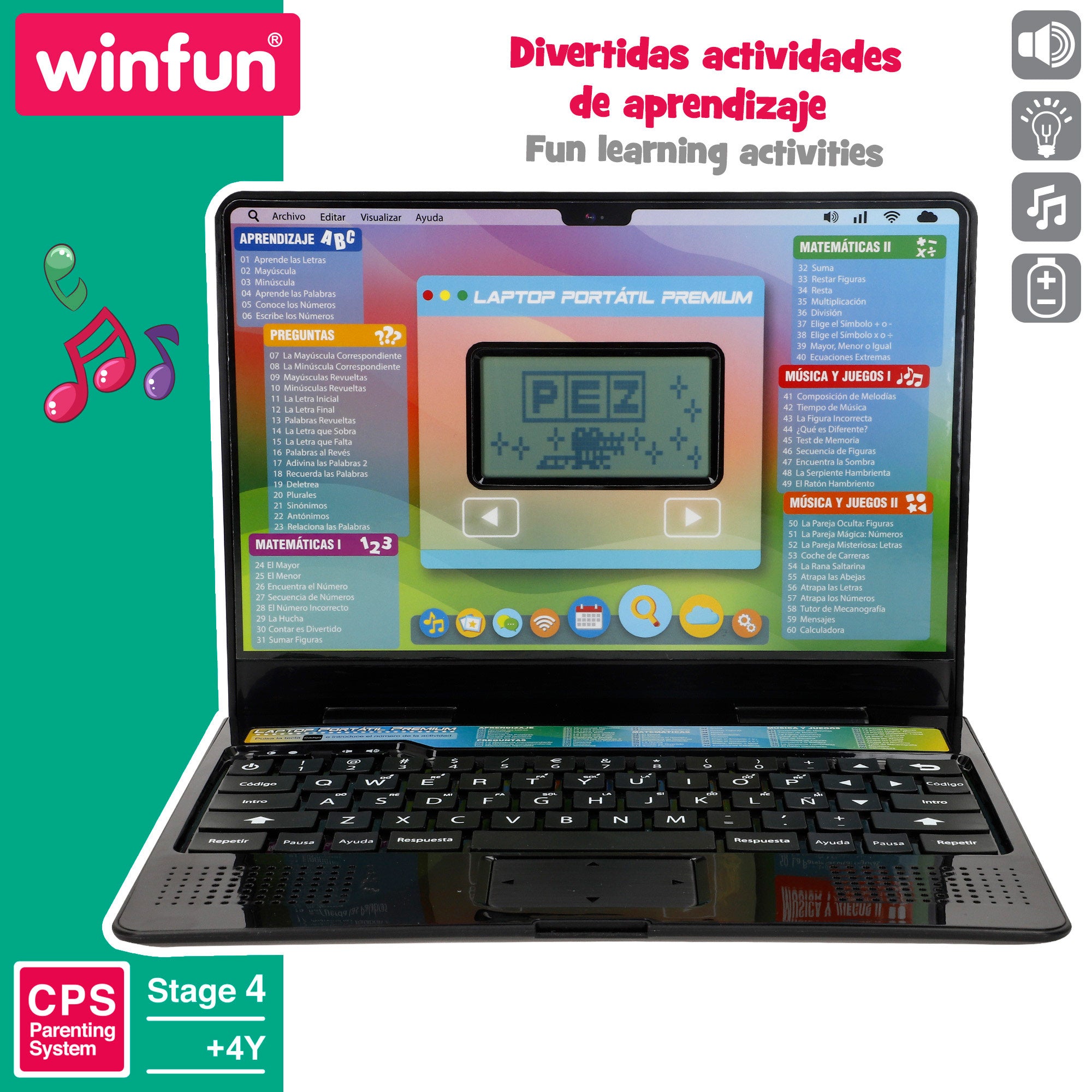 Portátil interativo Winfun com atividades para crianças