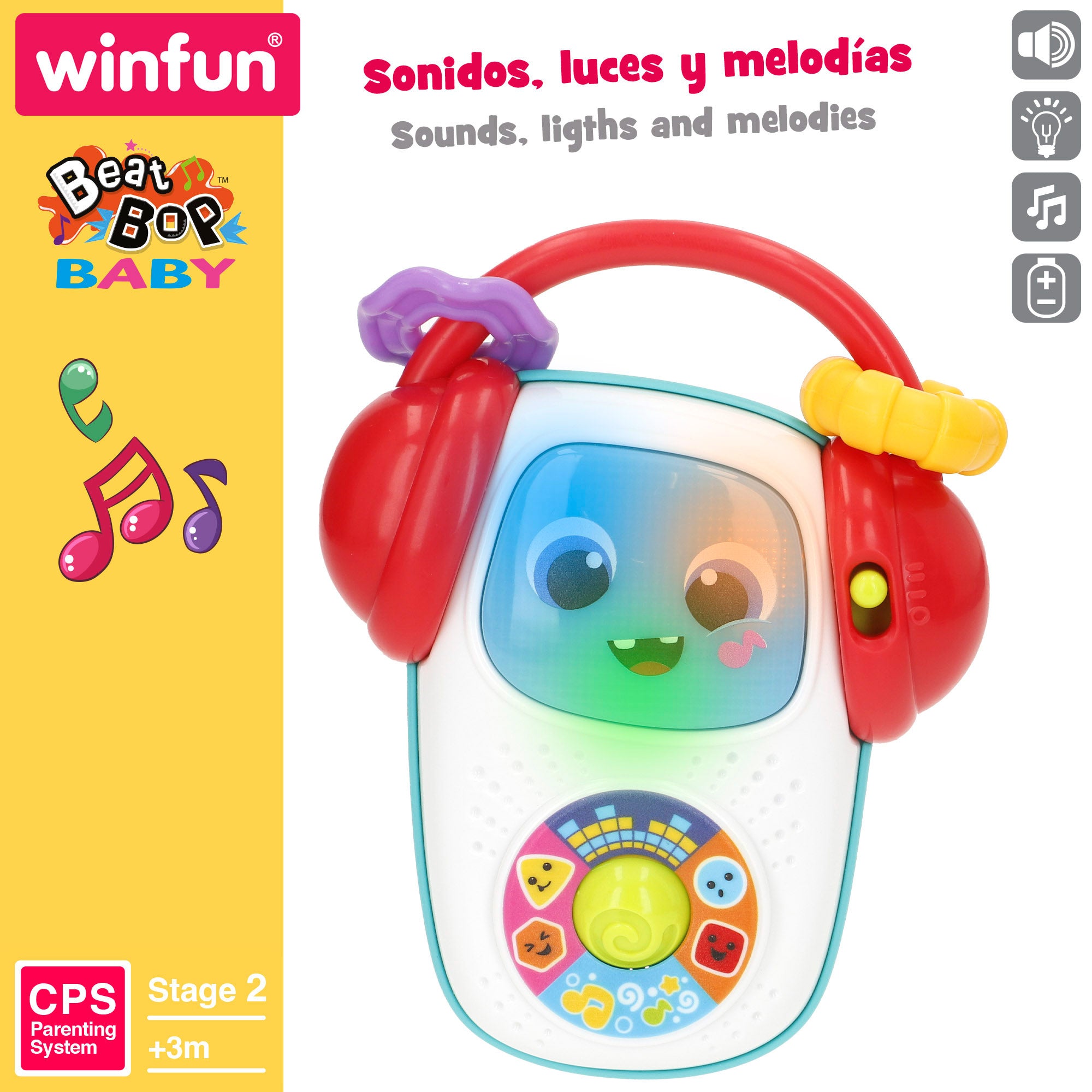 Reprodutor de música portátil para bebés Winfun