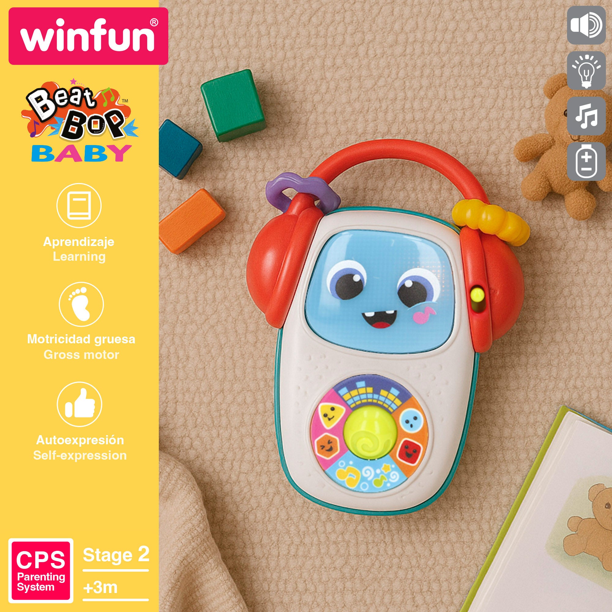 Reprodutor de música portátil para bebés Winfun