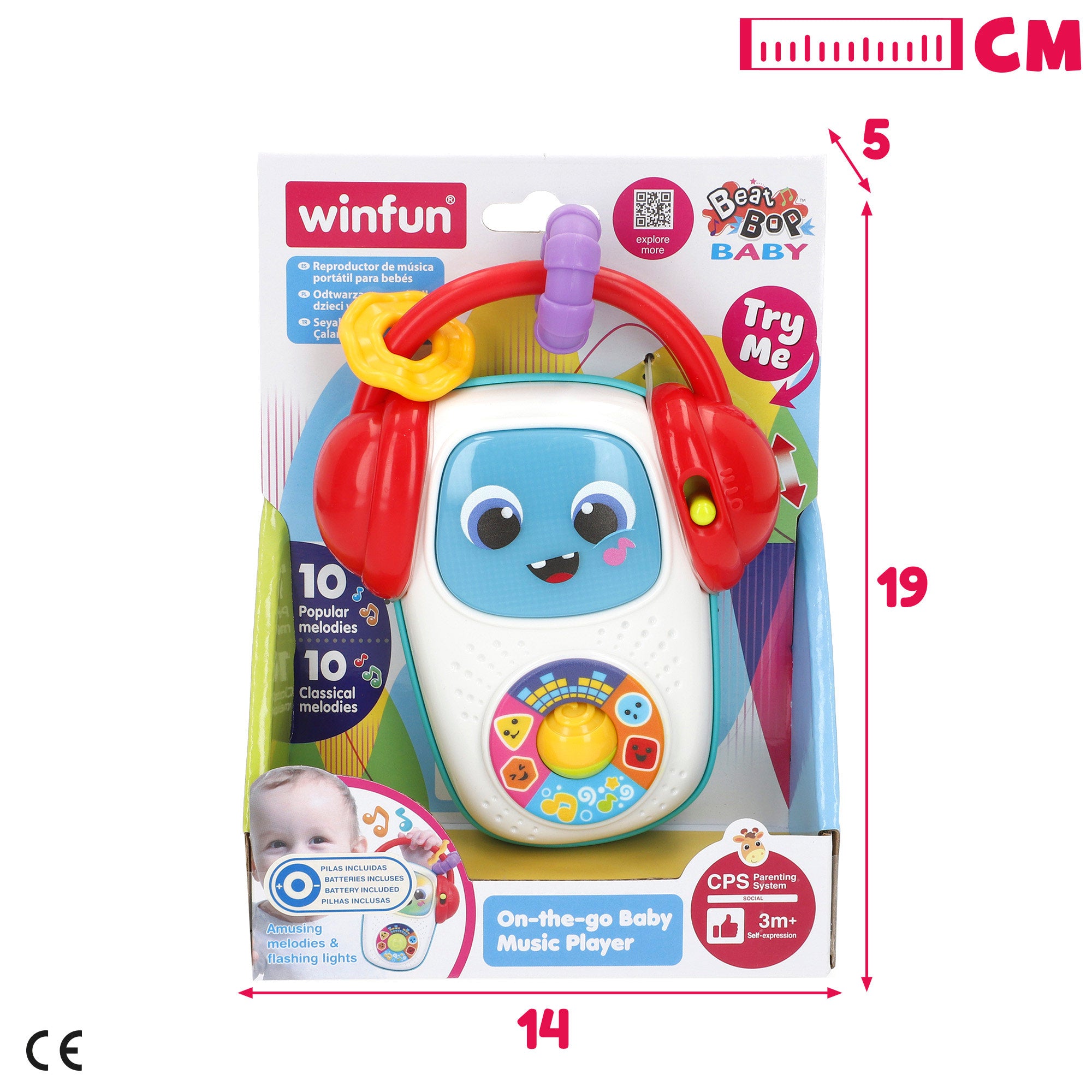 Reprodutor de música portátil para bebés Winfun