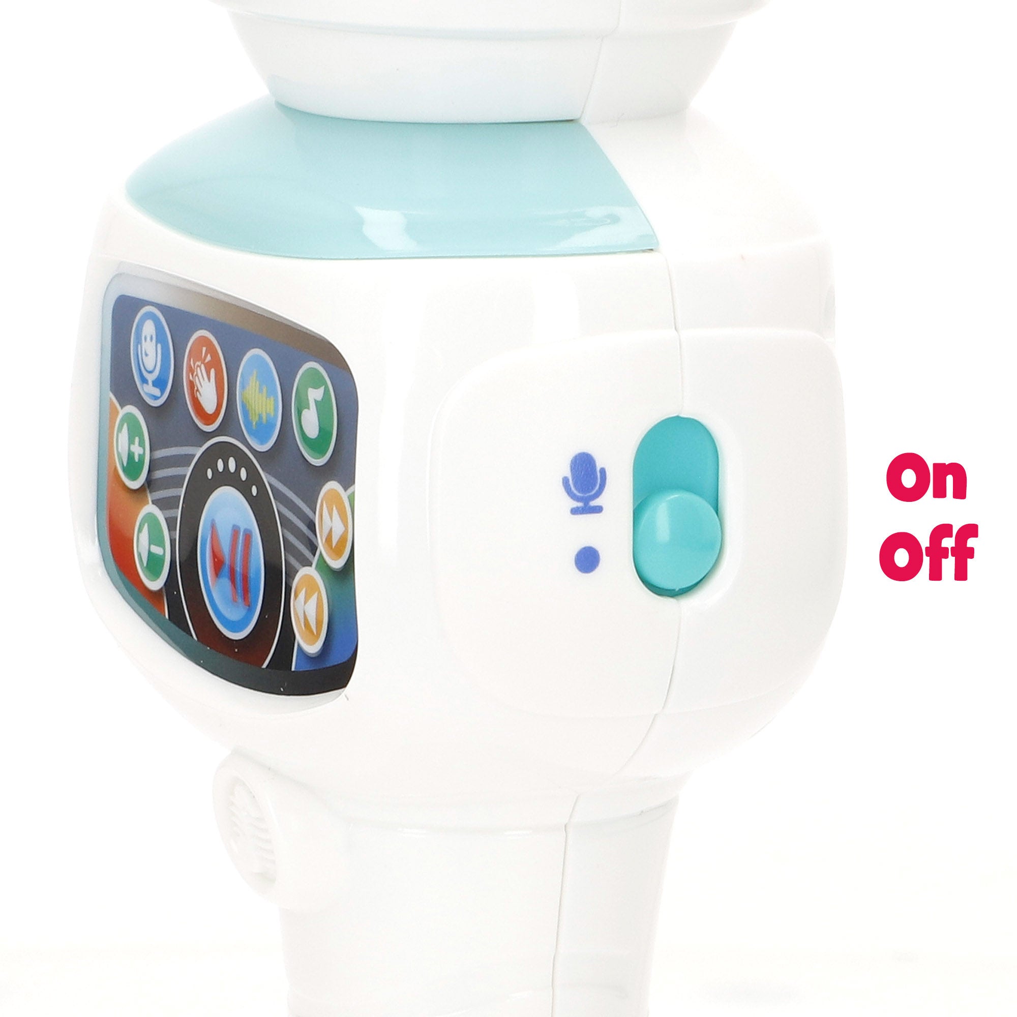 Microfone de karaoke sem fios Winfun com luzes, melodias e efeitos.