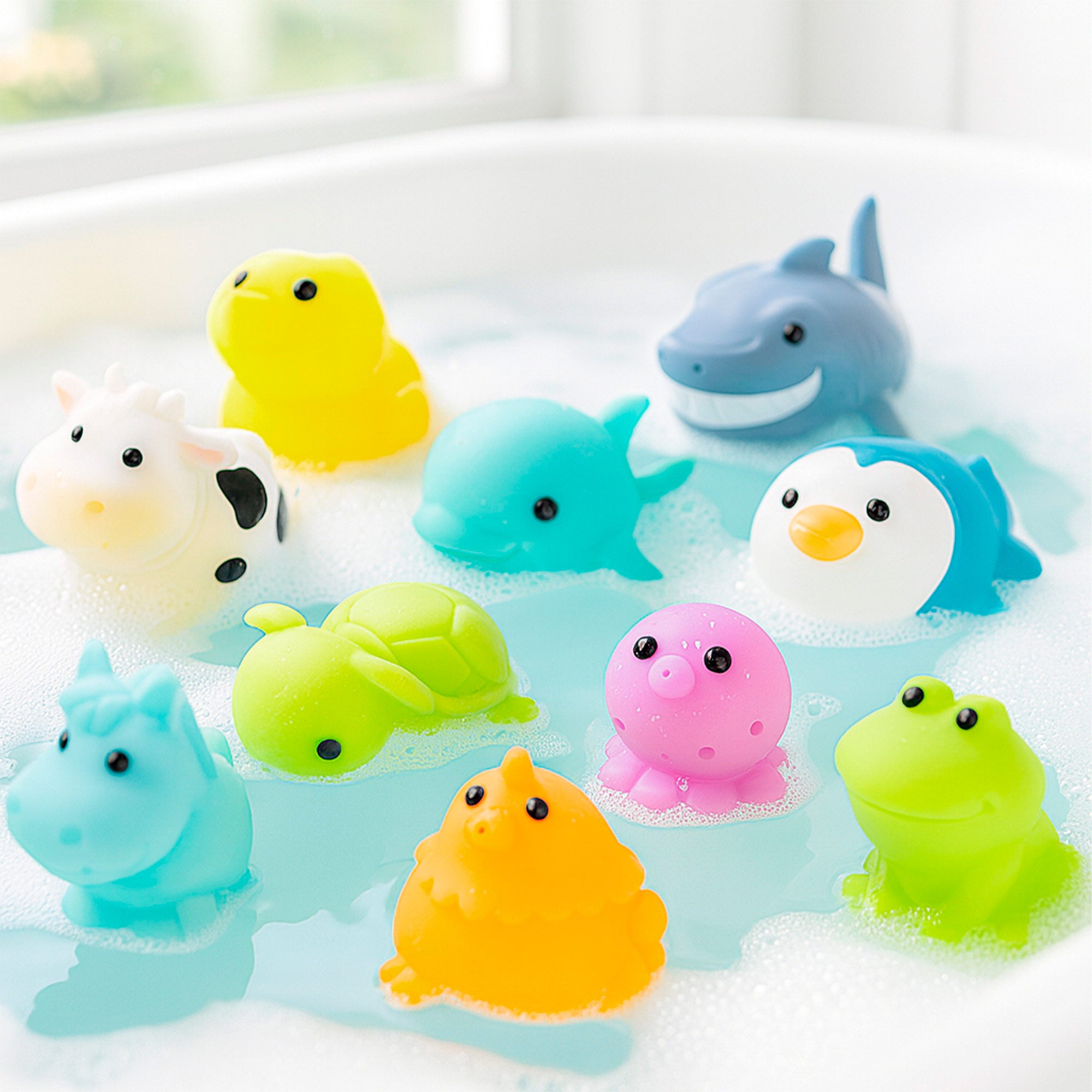 Conjunto de Banho Winfun com 10 Animais da Quinta e do Mar
