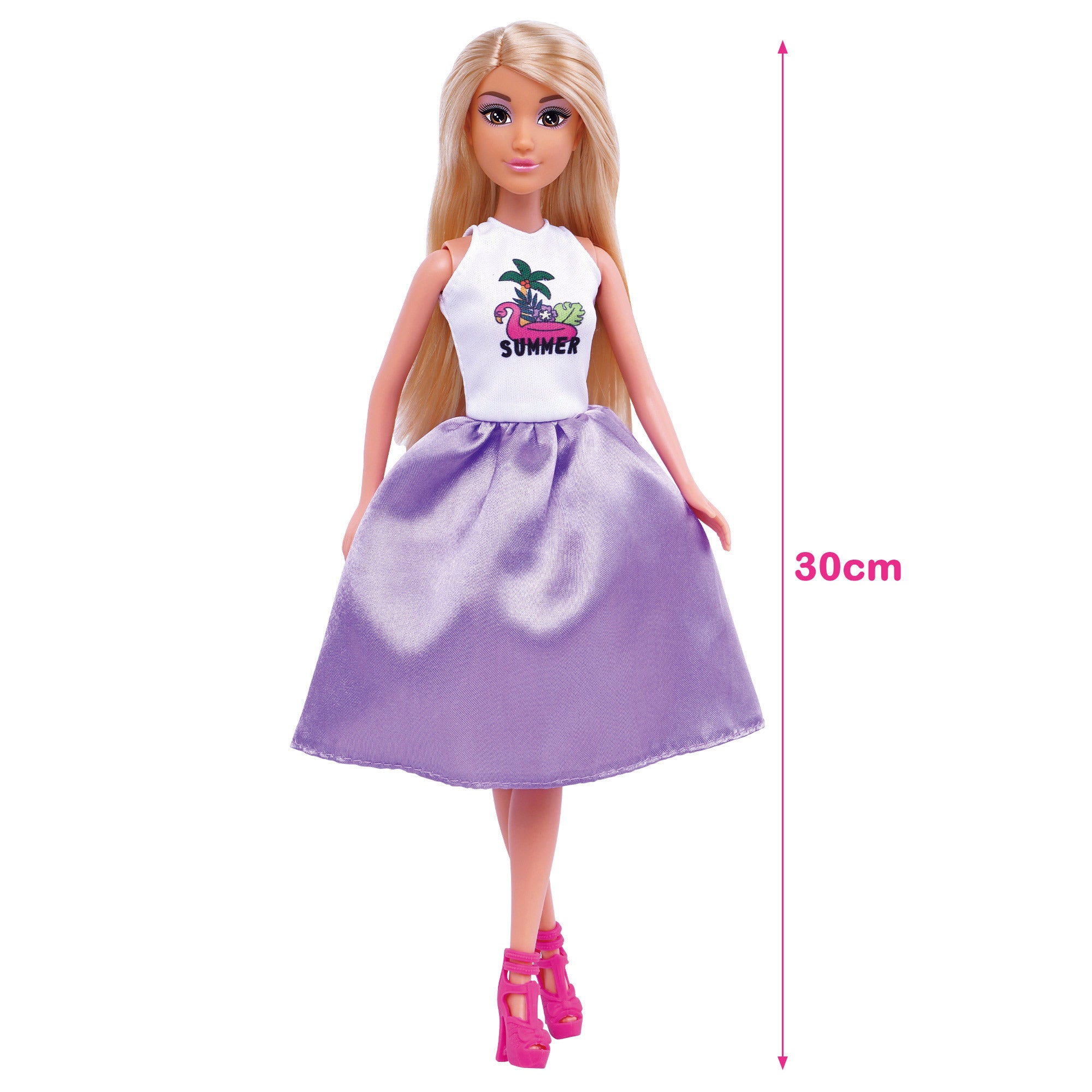 Casa de bonecas Isabella com boneca de 30 cm e mais de 60 acessórios.