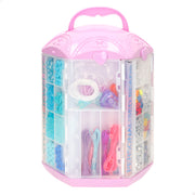 Conjunto de joias criativas Beauty Love com missangas coloridas e acessórios.