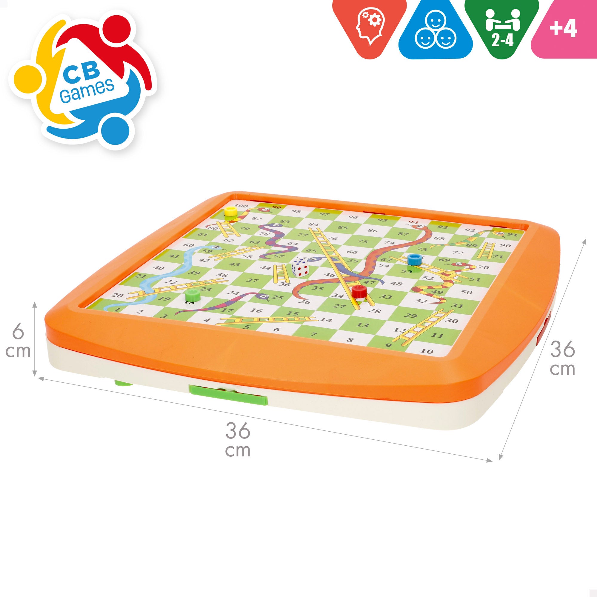 Multijogo 2 em 1: Ludo e Jogo da Serpente e da Escada CB Games