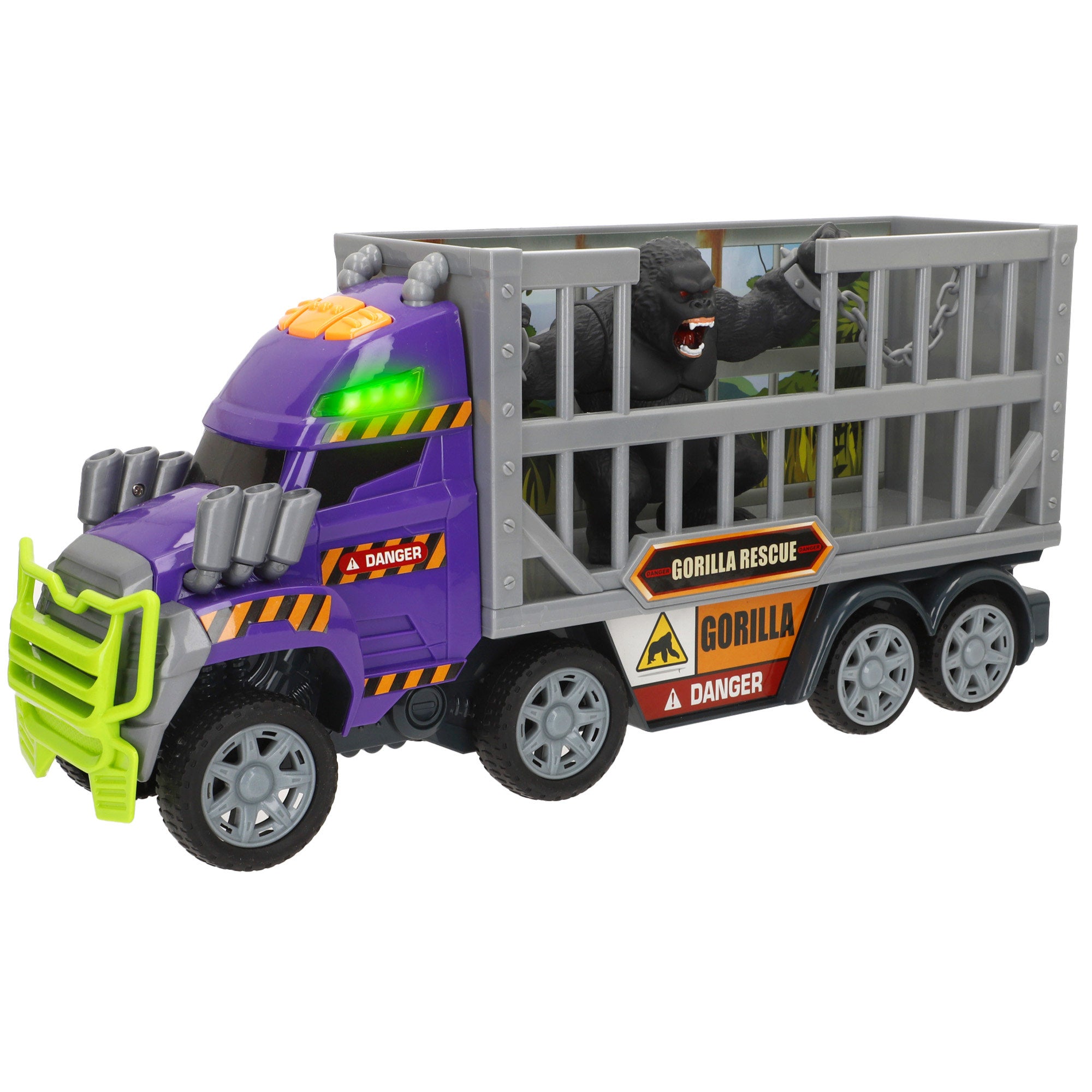 Camião de Resgate de Gorilas de Brinquedo Teamsterz com Luzes e Sons