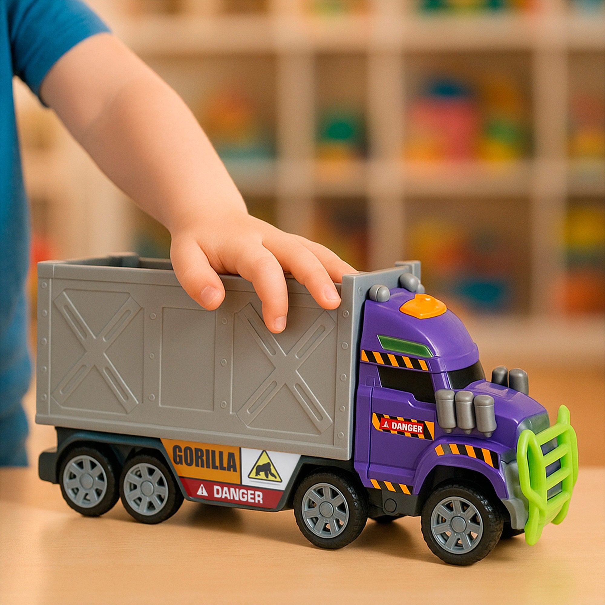 Camião de Resgate de Gorilas de Brinquedo Teamsterz com Luzes e Sons