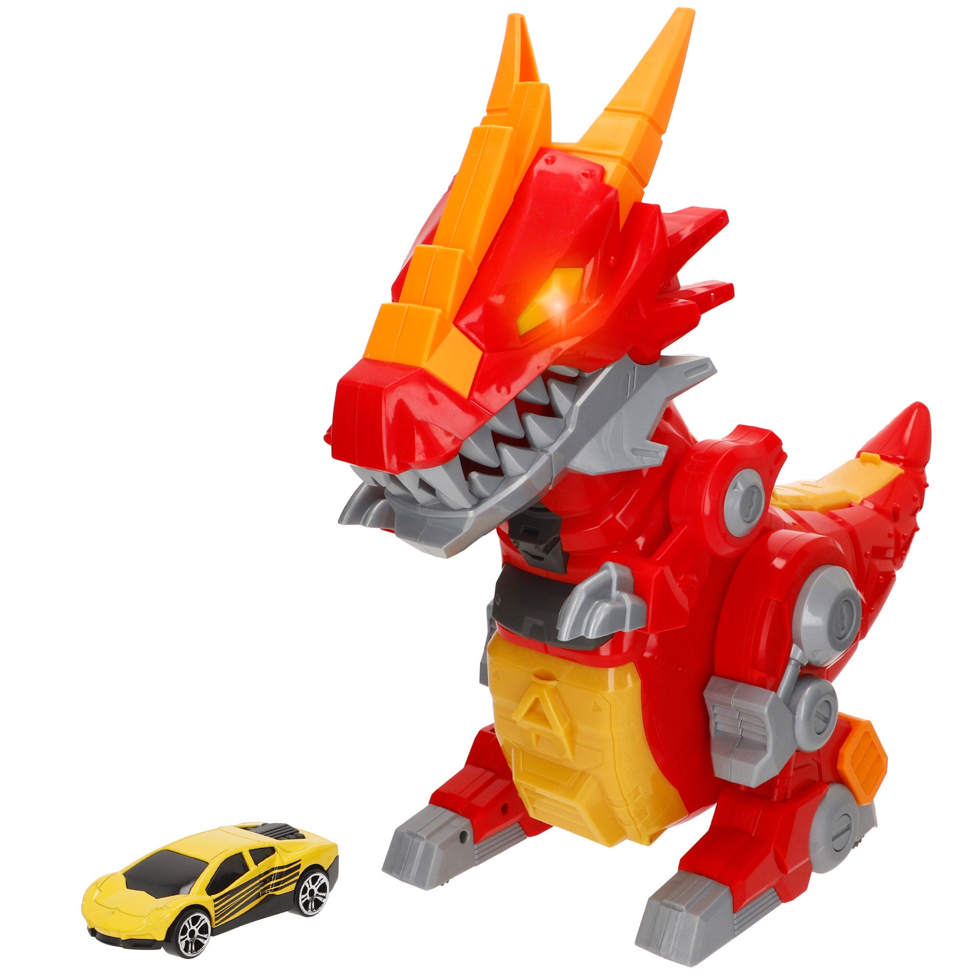 Lançador de carros iluminados Teamsterz com som e carro em metal