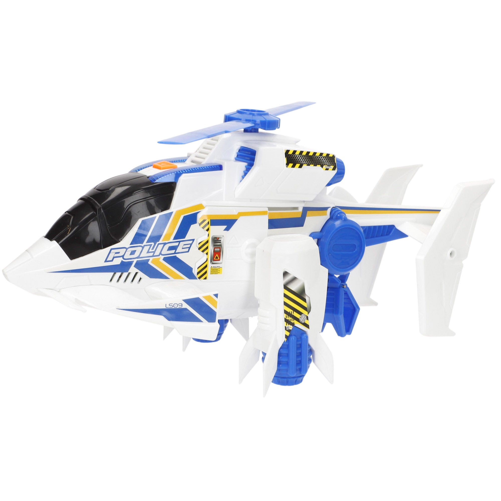 Helicóptero policial Teamsterz com luzes e sons.