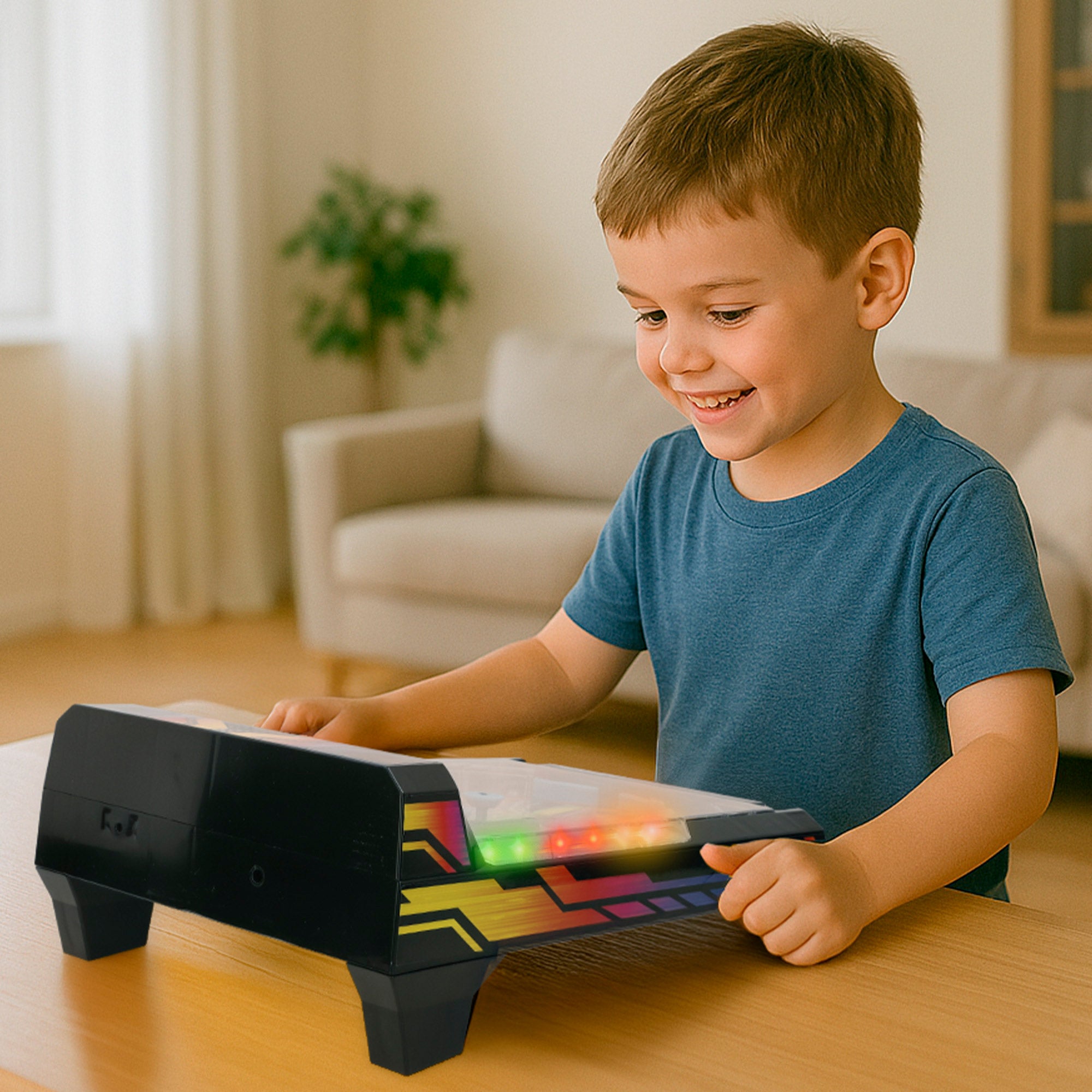 Pinball de mesa néon com luzes e som CB Games