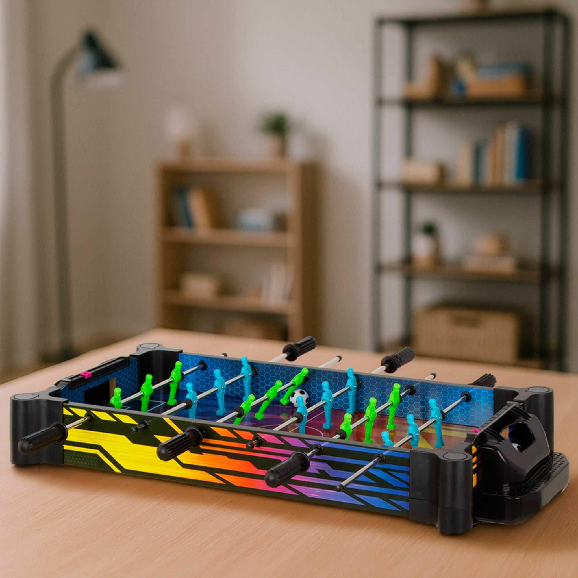 Mesa de Air Hockey e Matraquilhos Neon 2 em 1 da CB Games