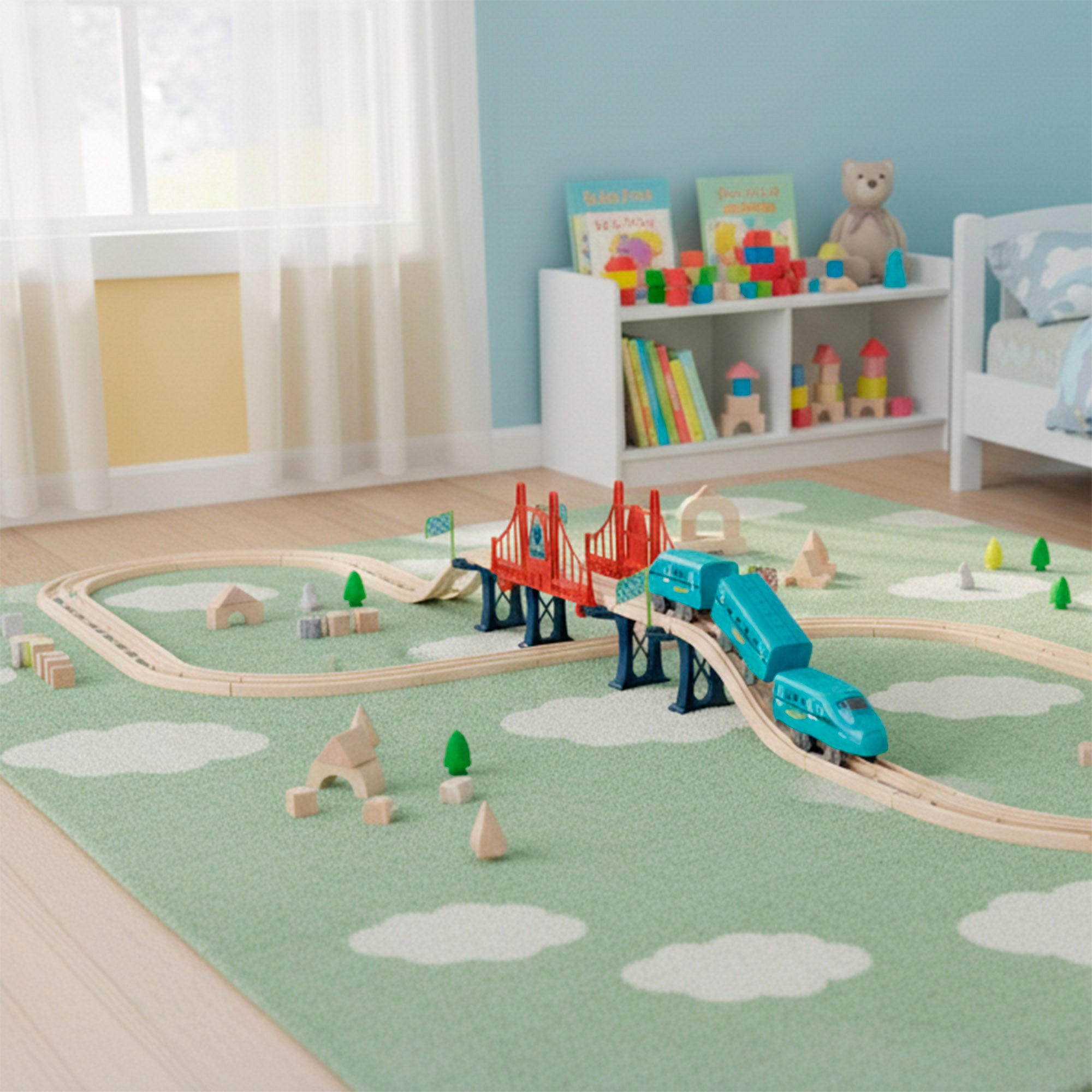 Comboio elétrico de brinquedo com 43 peças e som, modelo Speed&amp; Go.