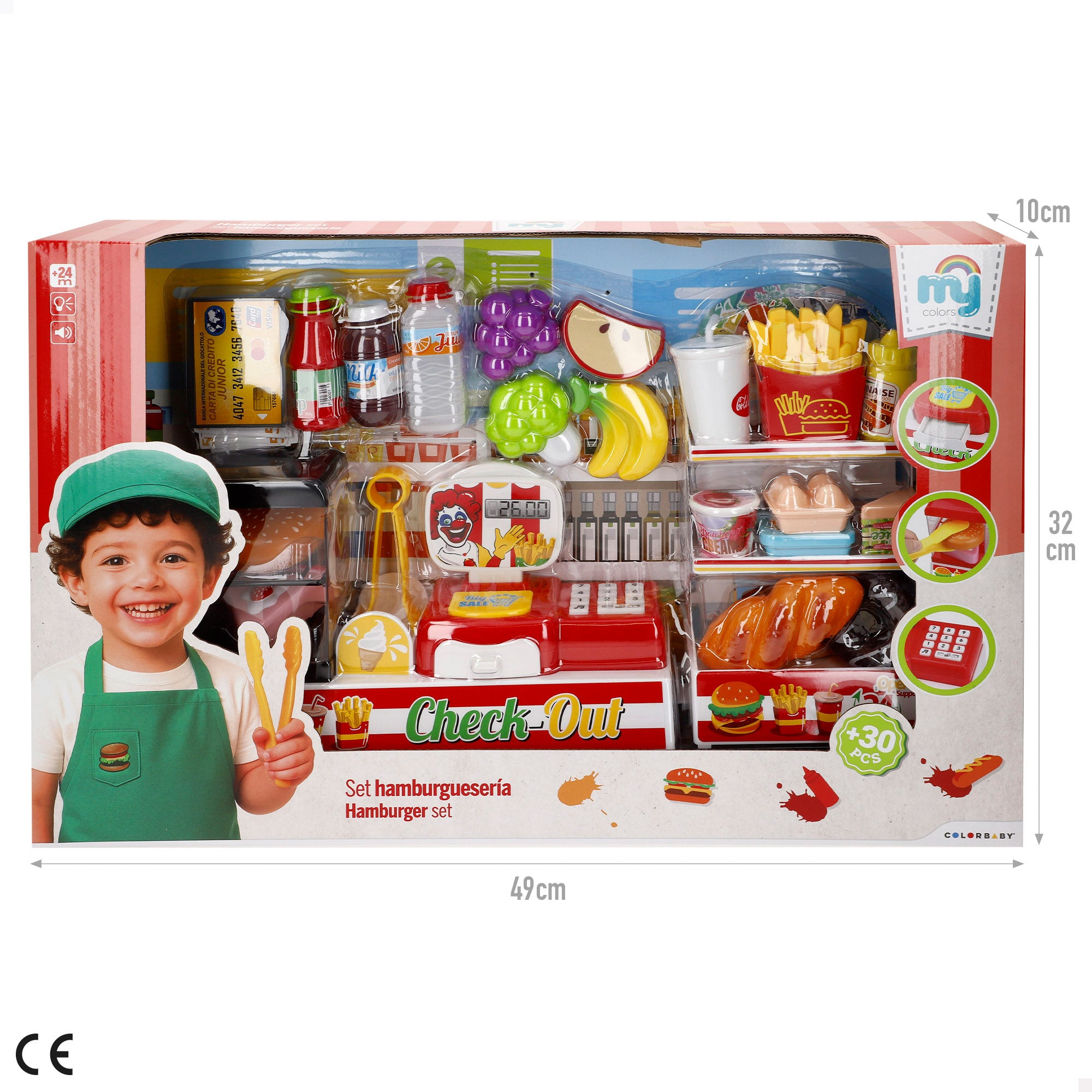 O Meu Supermercado de Brinquedos para a Casa com Acessórios, Luzes e Sons