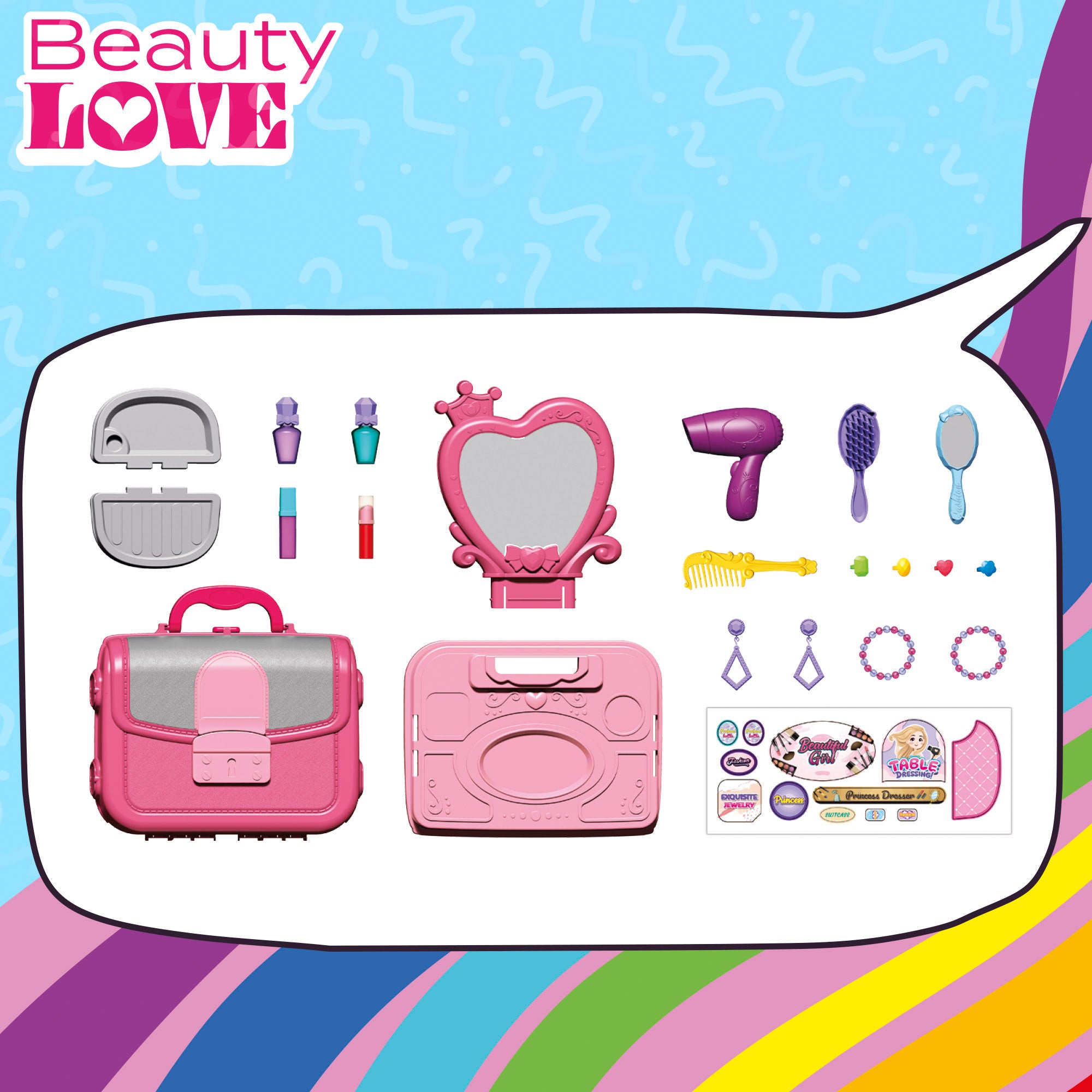 Estojo de brinquedos 3 em 1 My Home com acessórios