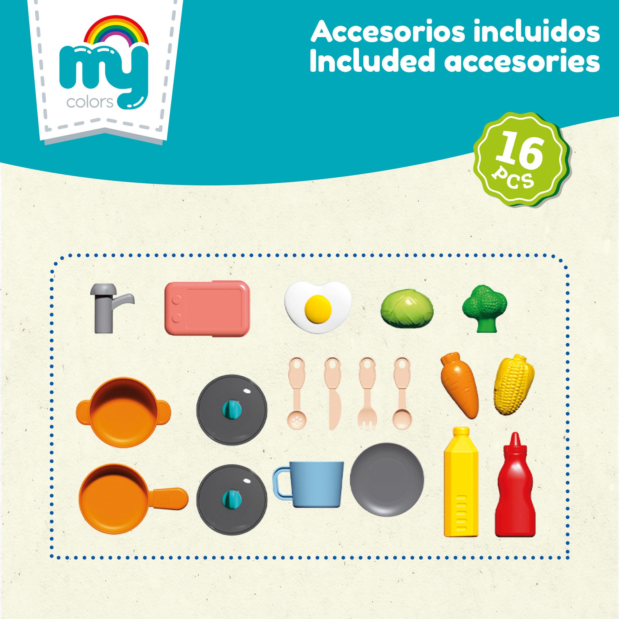 Cozinha de brincar 3 em 1 em mala My Home com acessórios