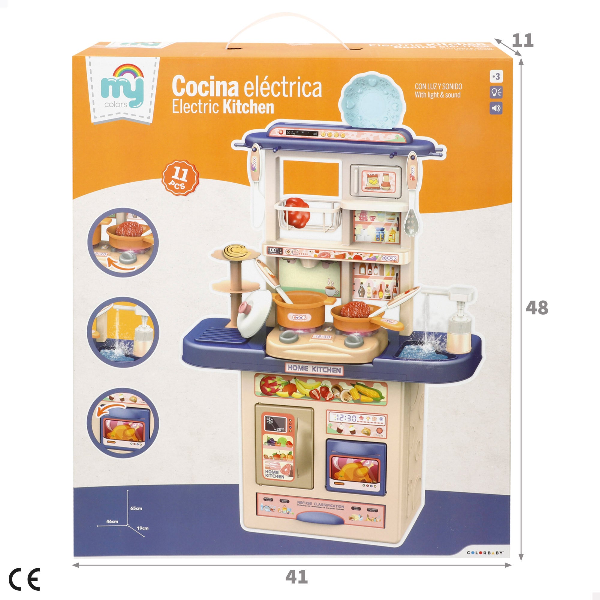 A Minha Cozinha de Brinquedo em Casa com Comida, Luzes e Sons