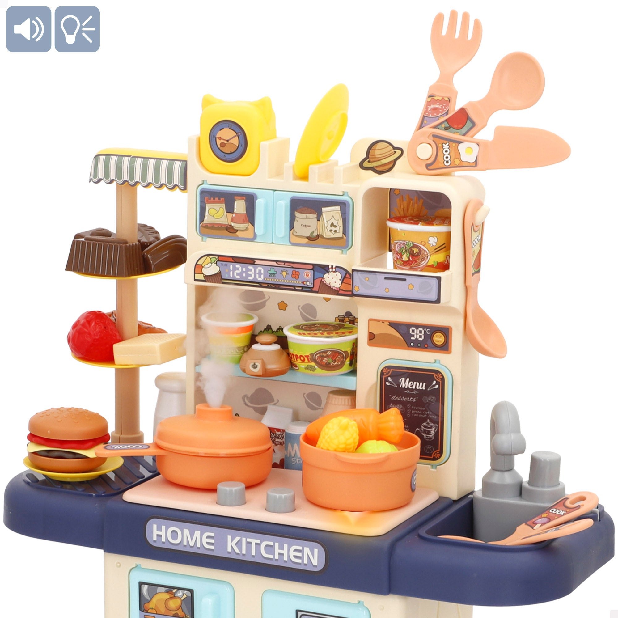 A Minha Cozinha em Miniatura com Comida, Luzes e Sons