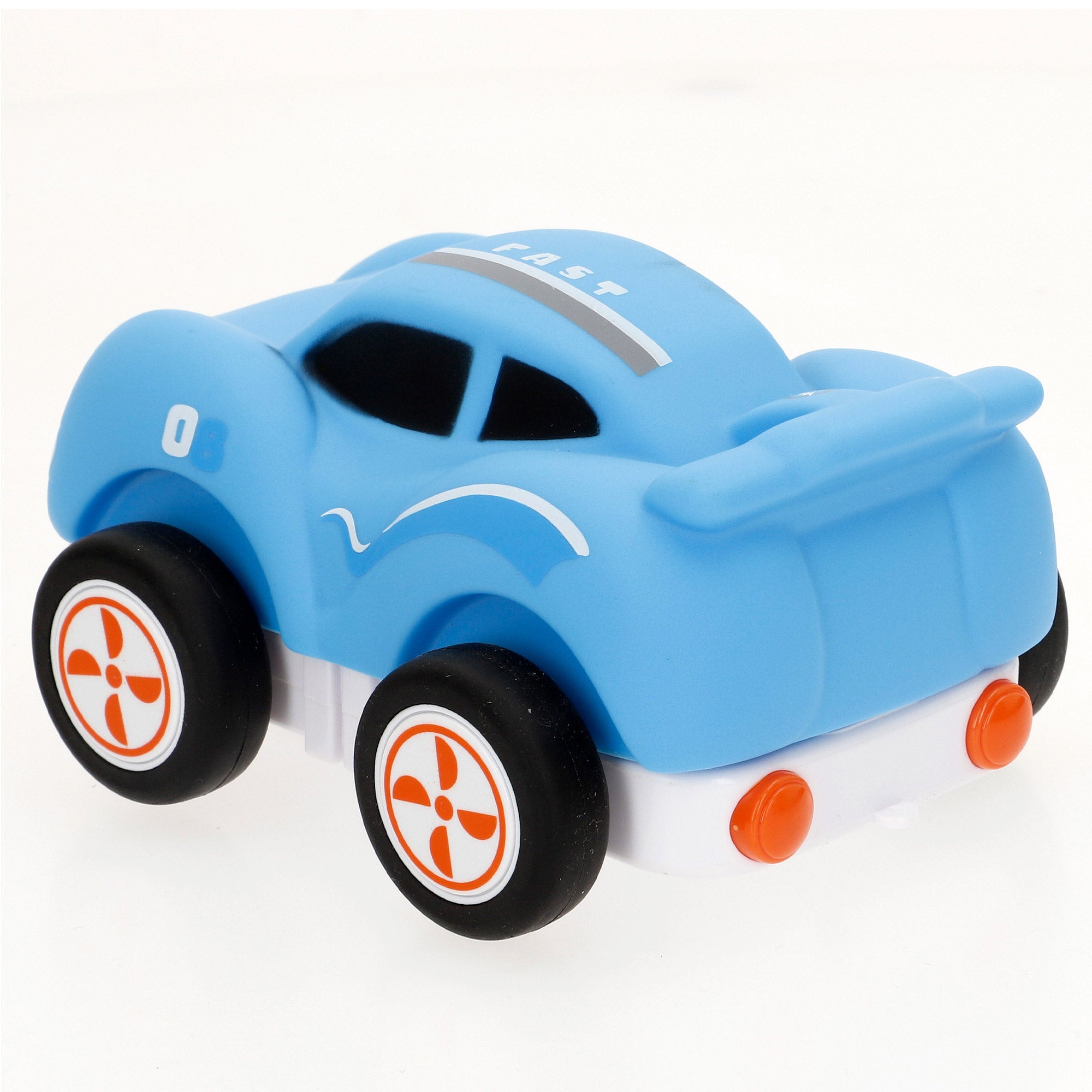 Carrinho de brinquedo para bebé com comando e luz, azul bebé, da marca C'Baby.