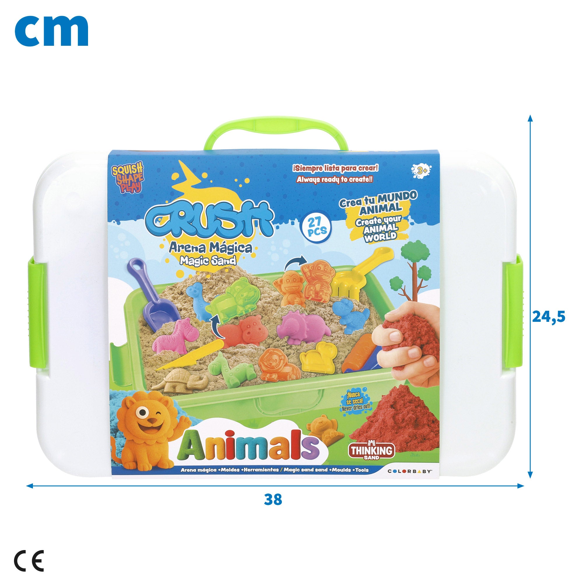 Areia mágica Colorbaby com moldes