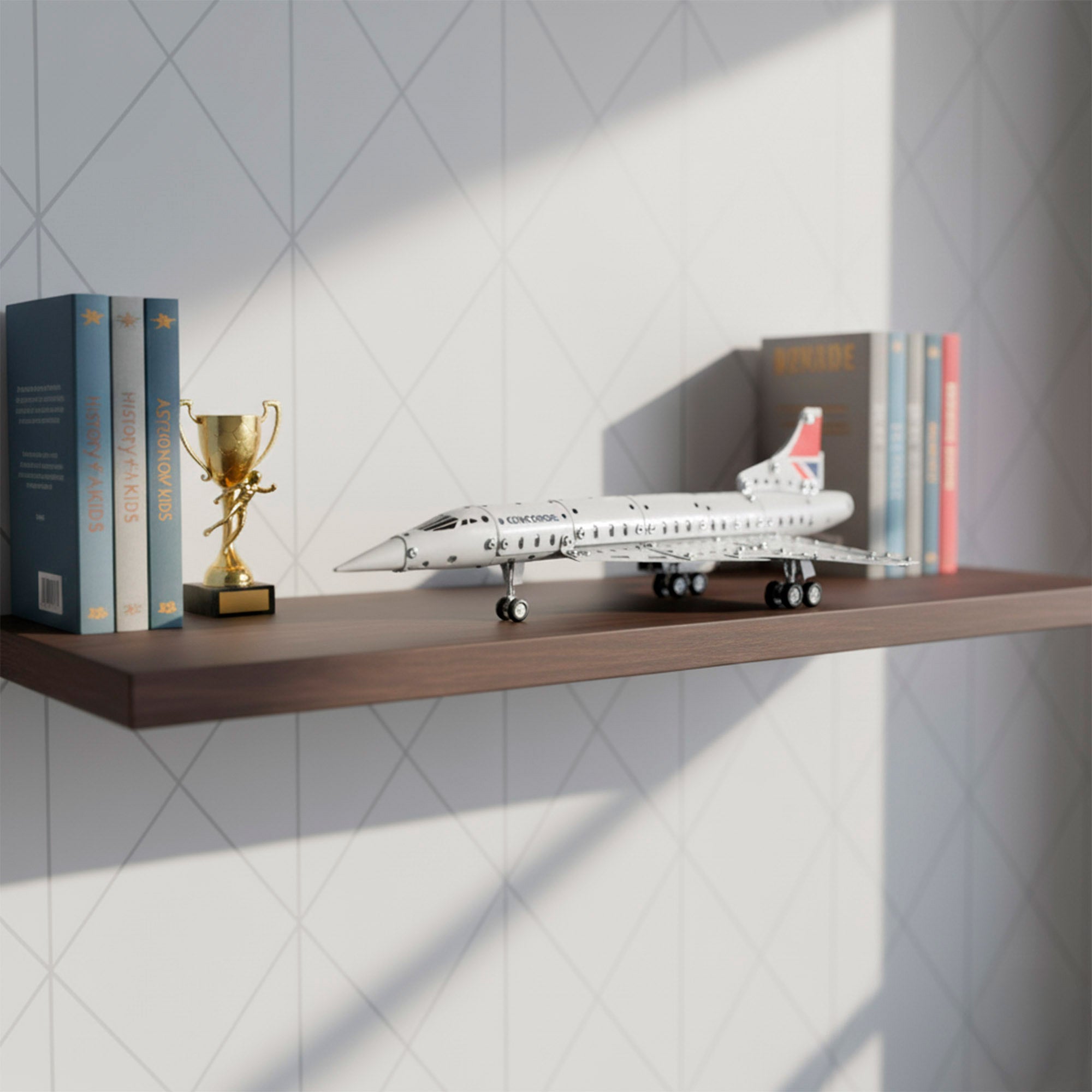Conjunto de construção de avião em metal Smart Theory com 260 peças