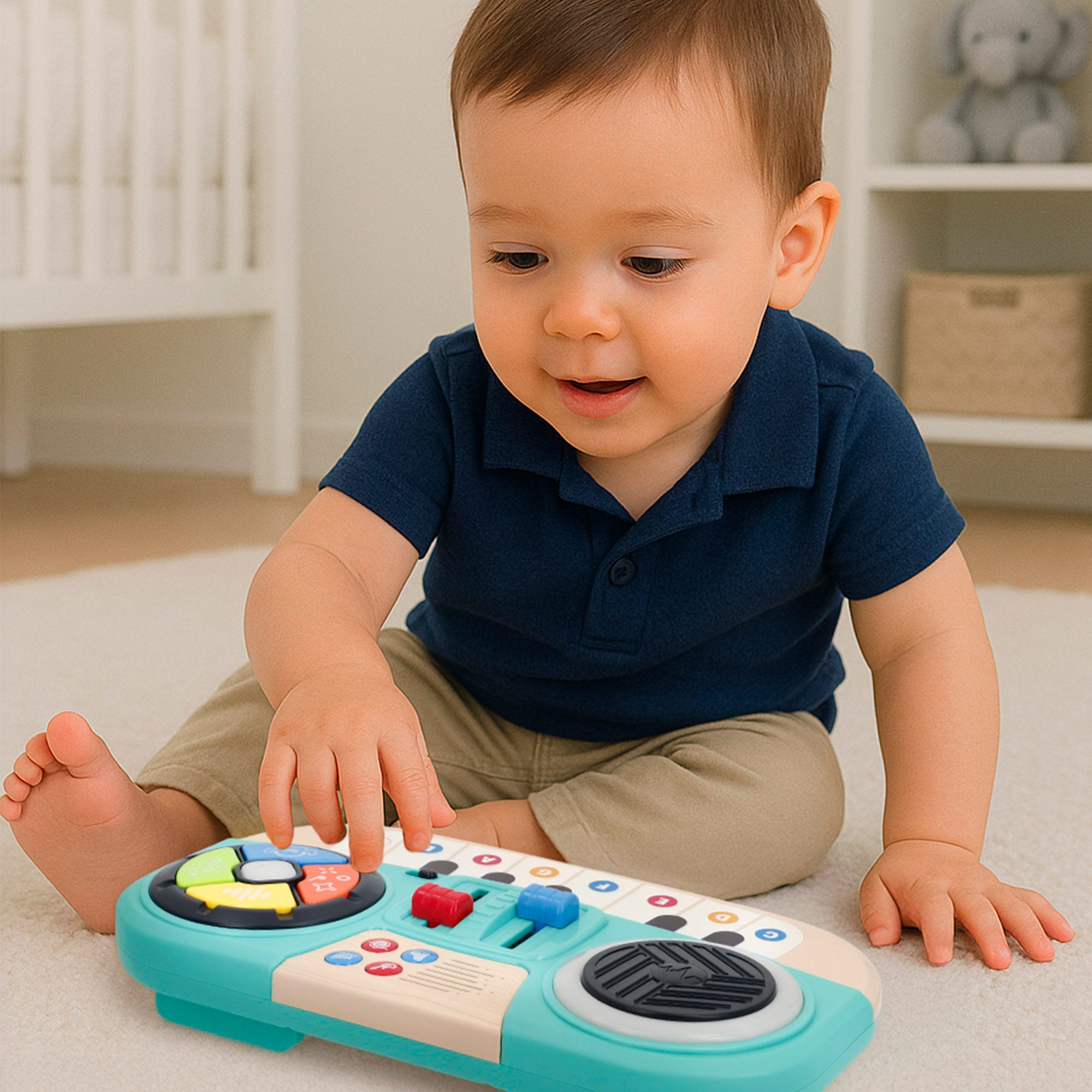 Teclado eletrónico infantil PLAY para DJ com luzes e sons