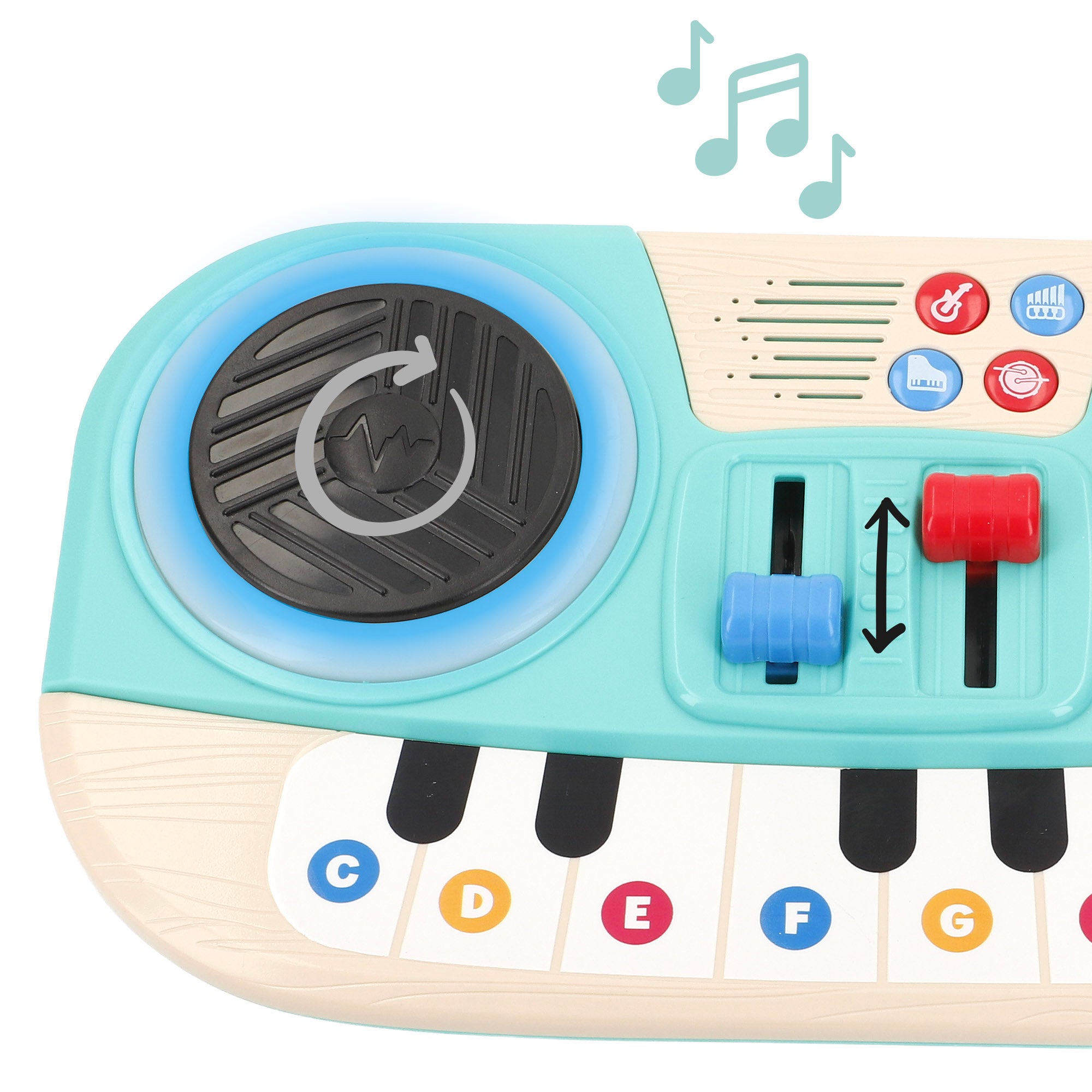 Teclado eletrónico infantil PLAY para DJ com luzes e sons